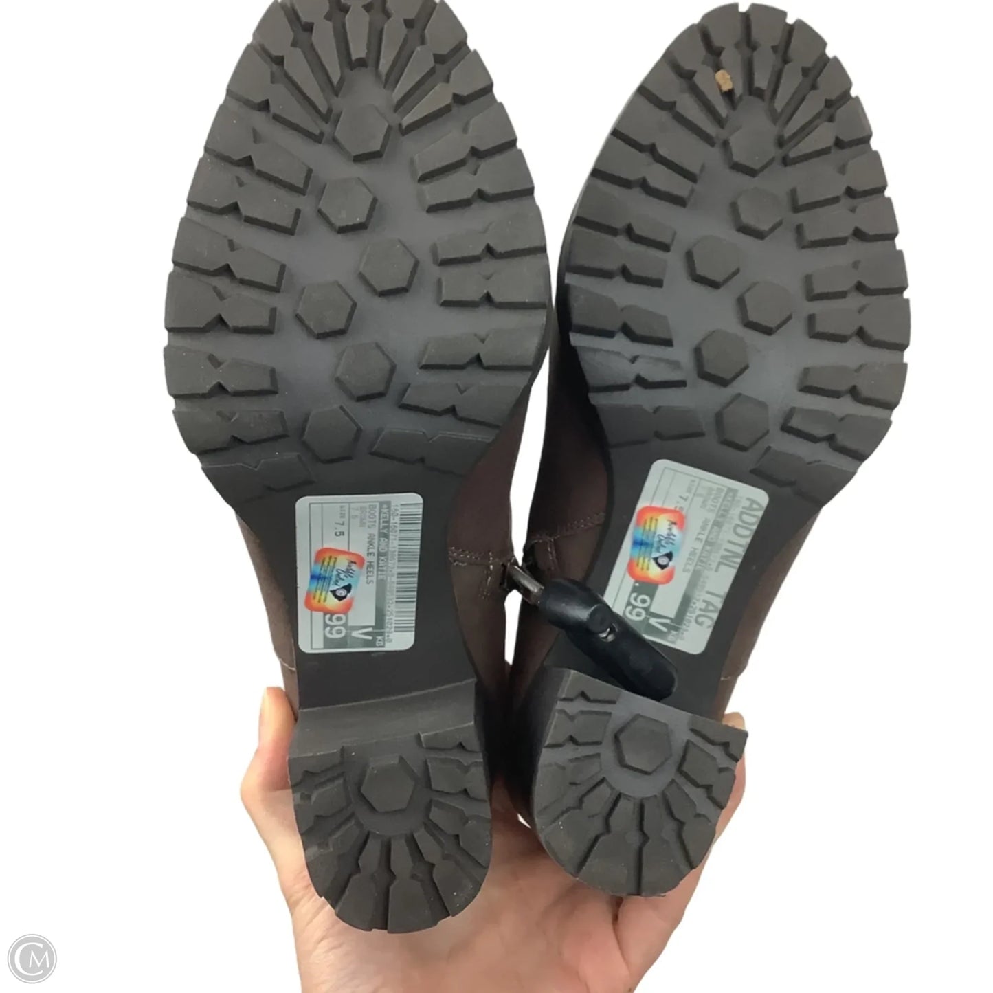 Boots Ankle Heels By Kelly And Katie In Brown, Size: 7.5