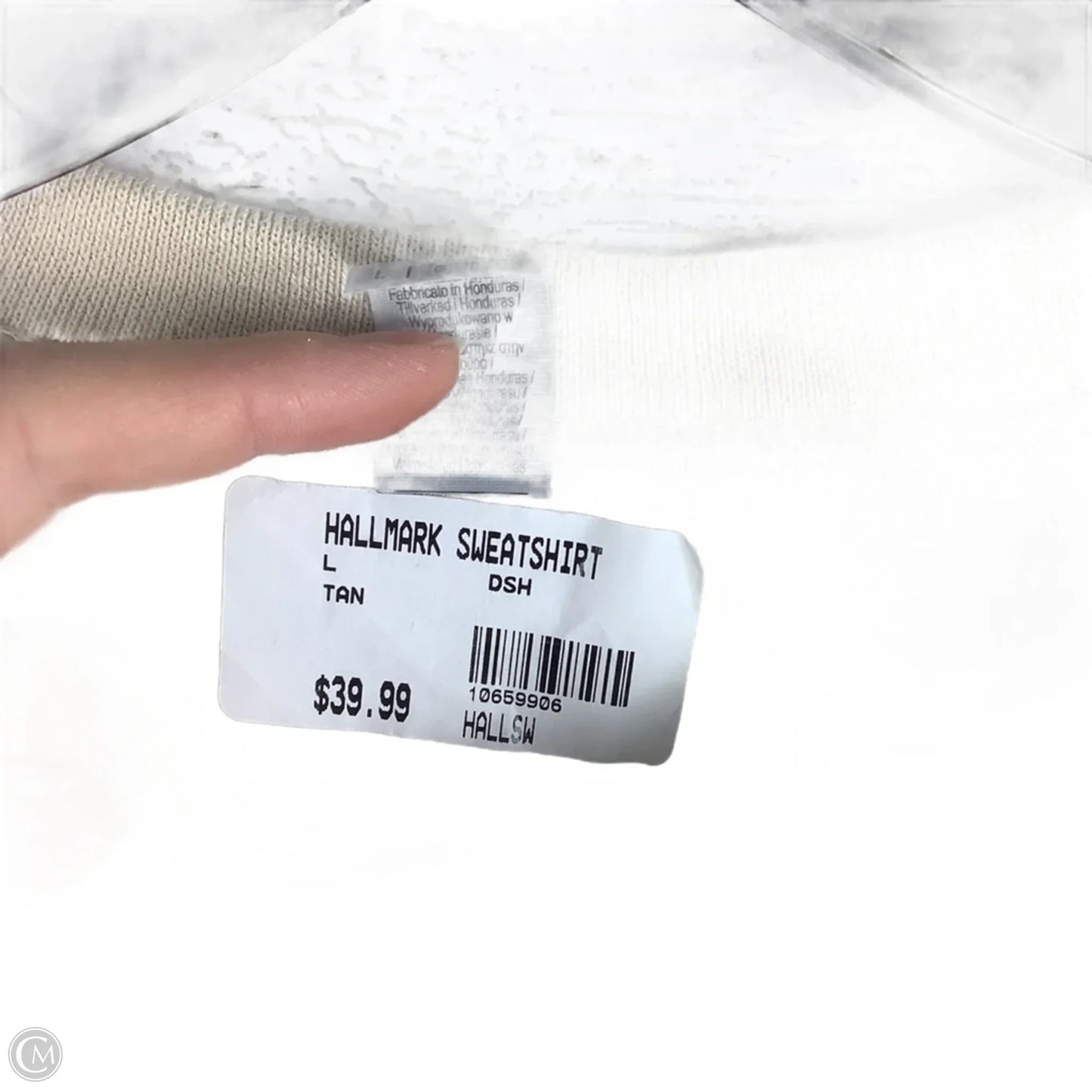 Sweatshirt Crewneck By Gildan In Tan, Size: L