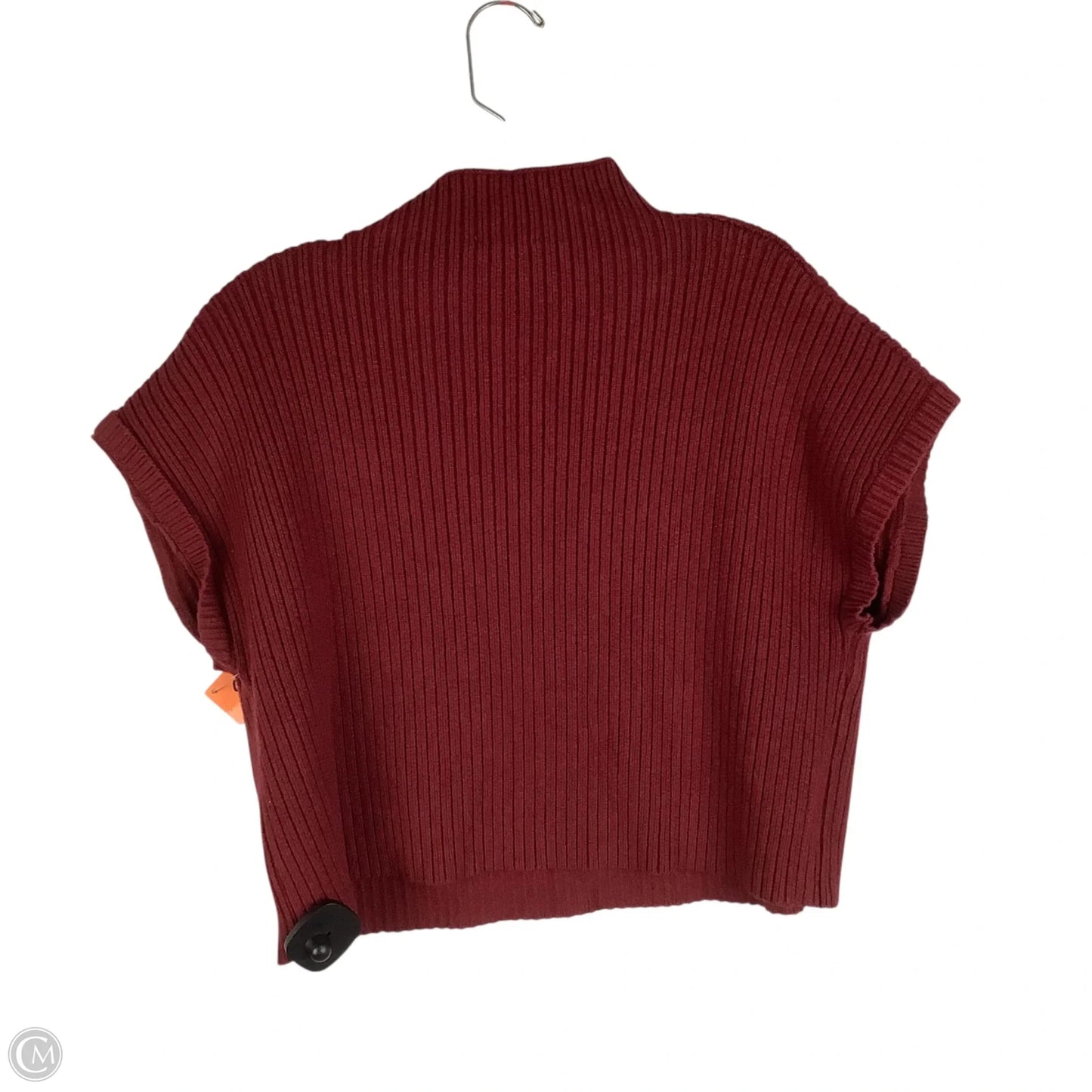 Sweater Short Sleeve By Entro In Maroon, Size: S