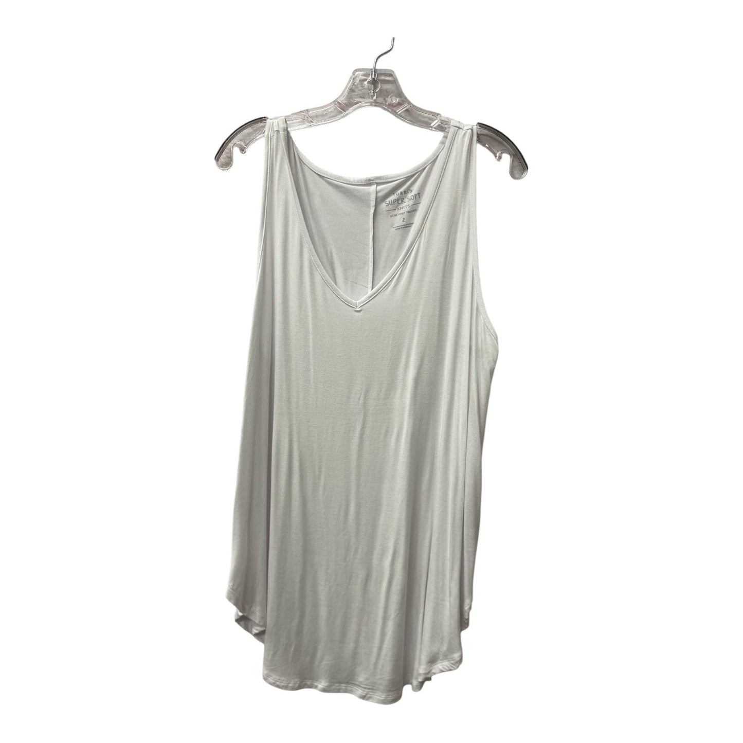 Top Sleeveless By Torrid In White, Size:2X