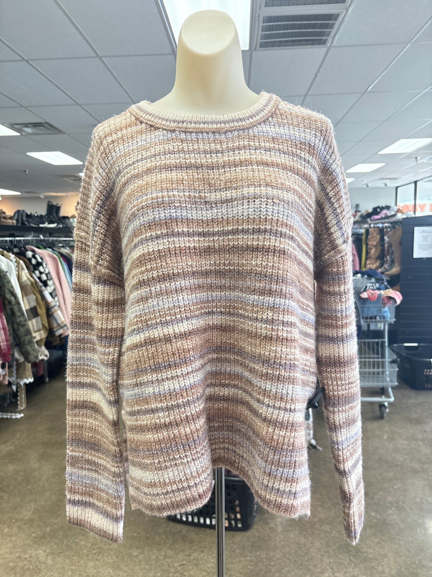Sweater By Hem & Thread In Striped Pattern, Size:M