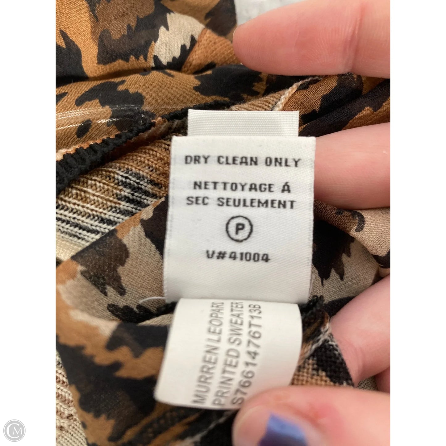 Top Long Sleeve Designer By Diane Von Furstenberg In Animal Print, Size: M