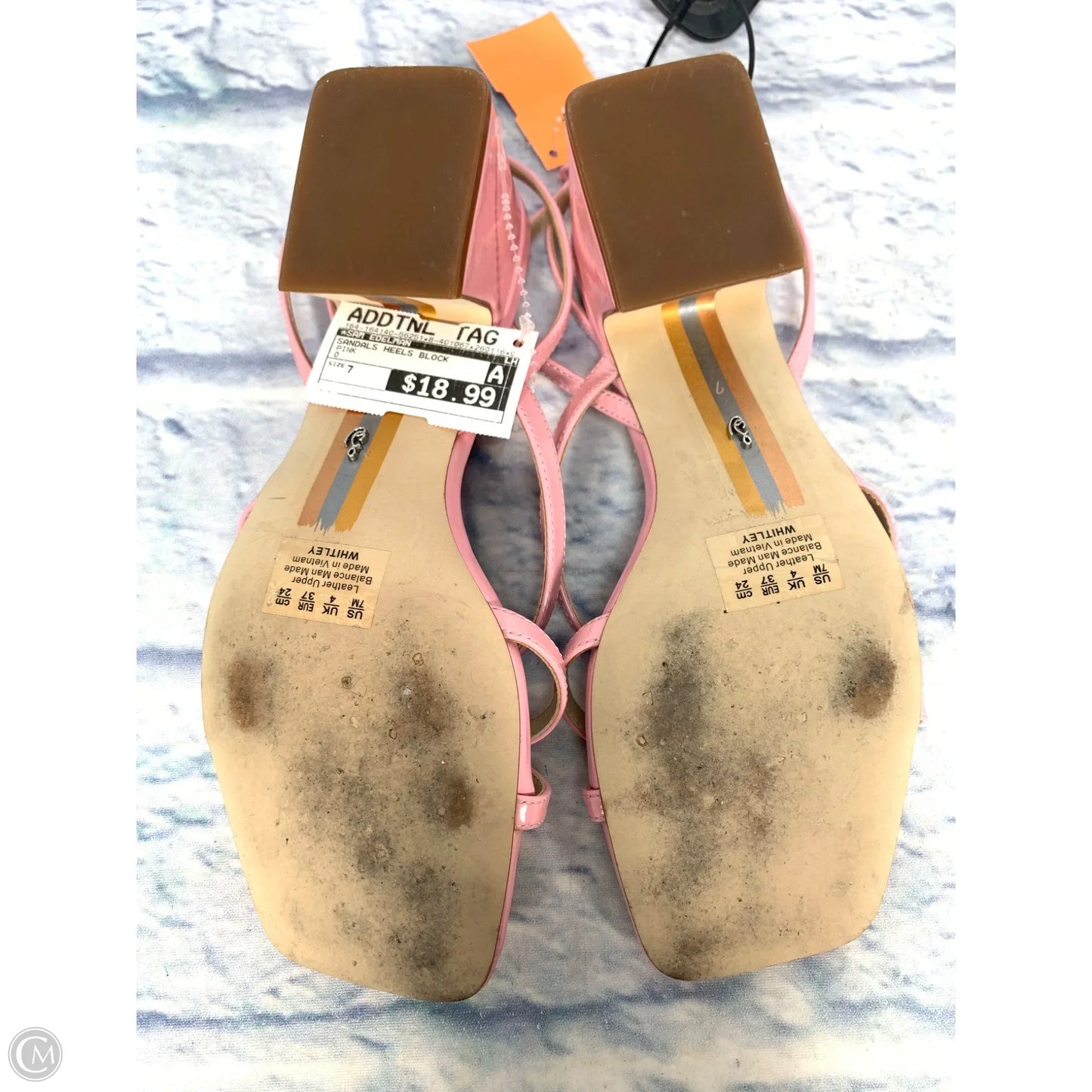 Sandals Heels Block By Sam Edelman In Pink, Size: 7