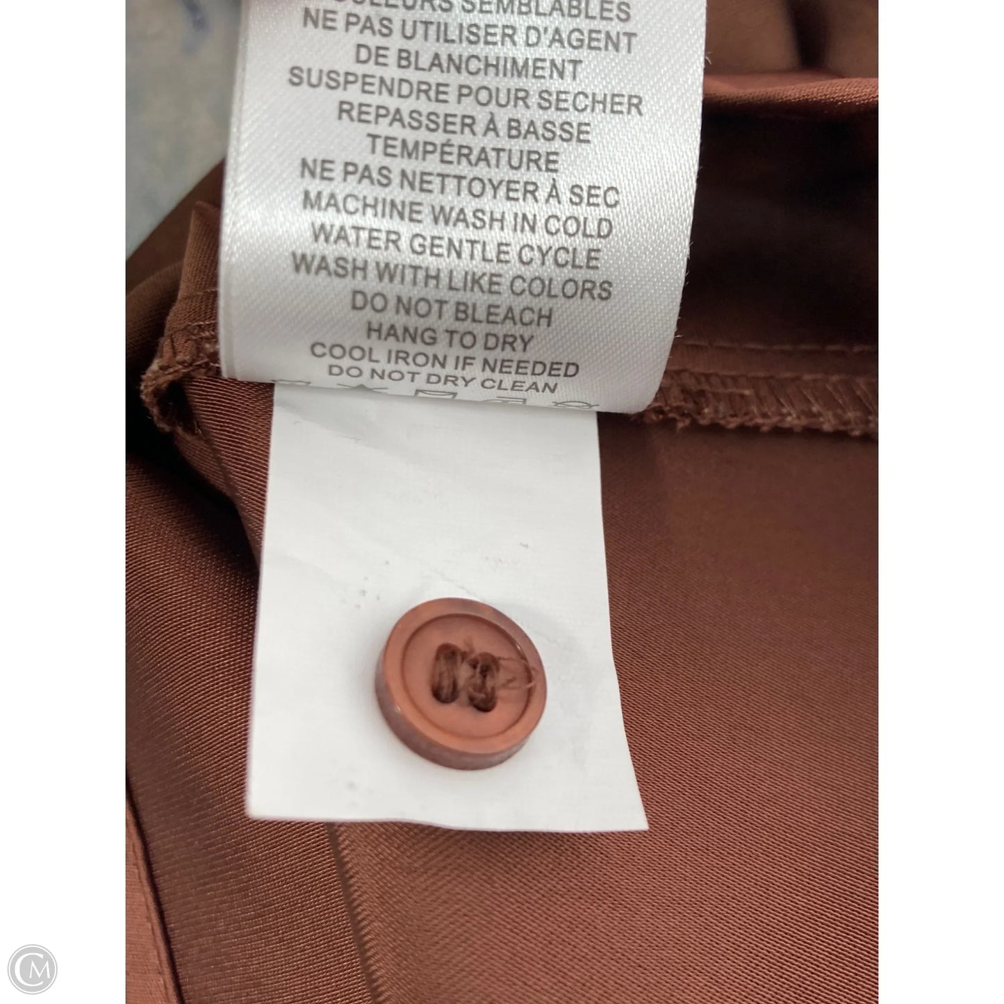 Blouse Long Sleeve By House Of Harlow In Brown, Size: L