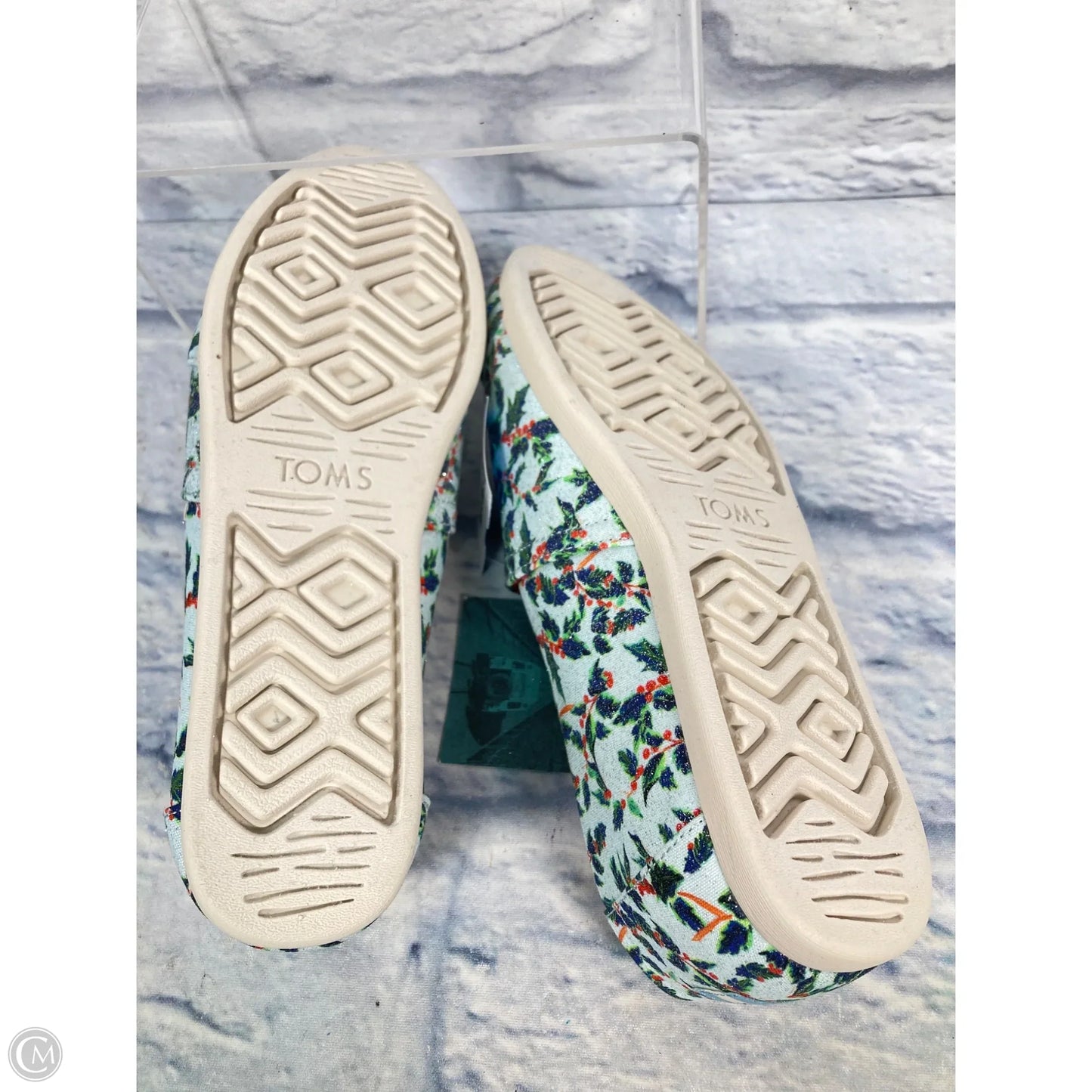Shoes Flats By Toms In Blue & Green, Size: 7.5