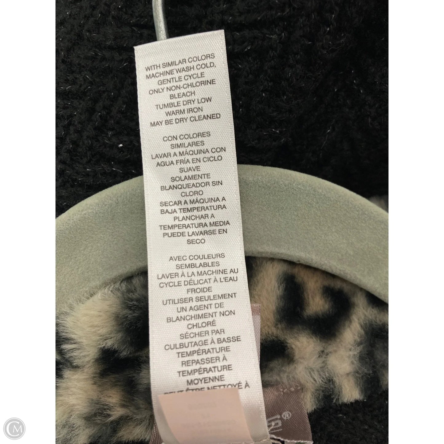 Poncho By Chicos In Black & Brown, Size: M