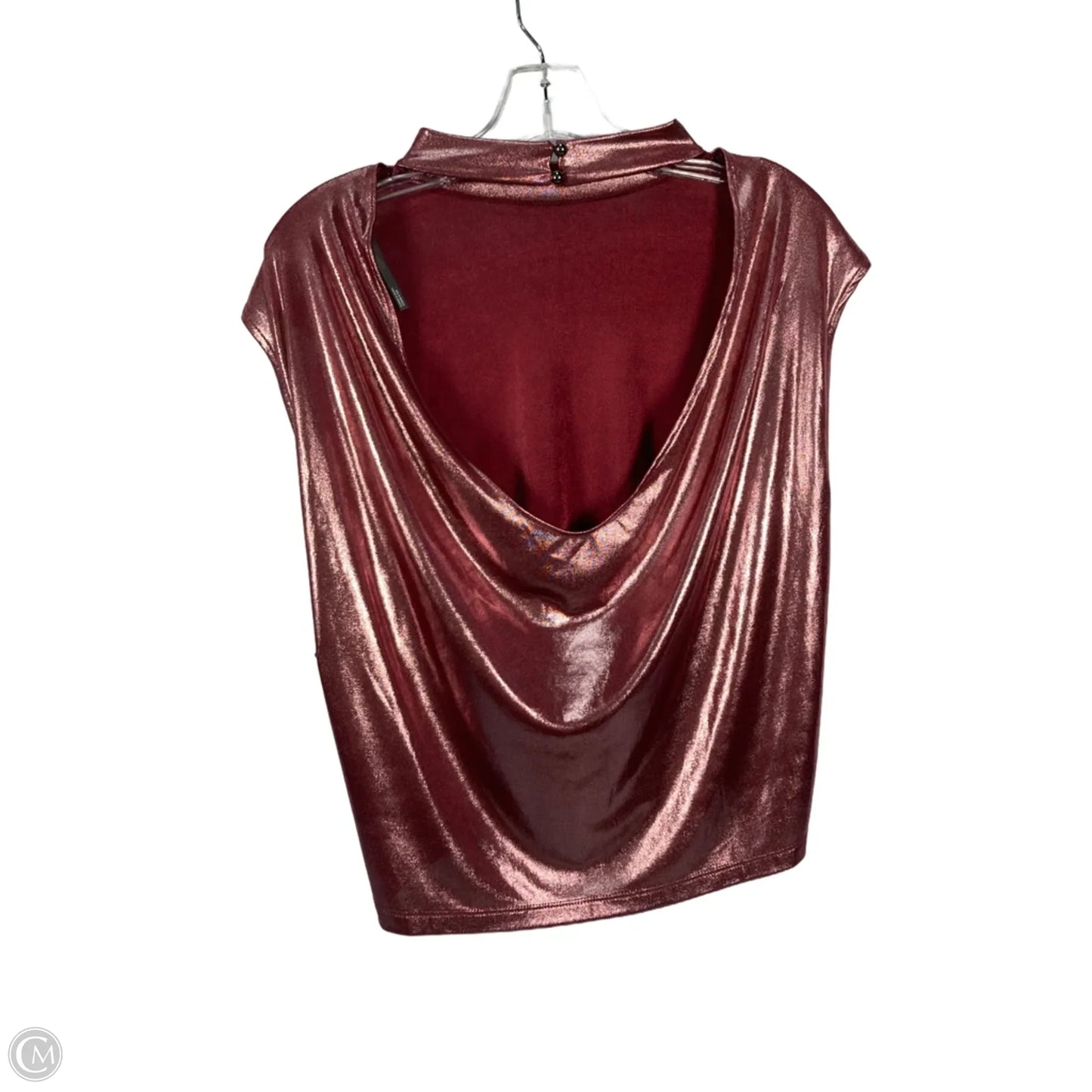 Top Short Sleeve By Anthropologie In Pink & Silver, Size: Xs