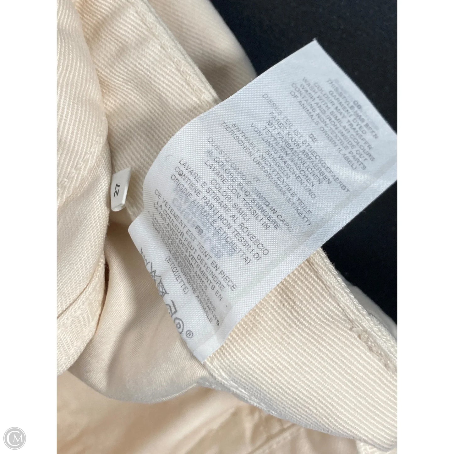 Jeans Straight By Closed In Cream, Size: 4