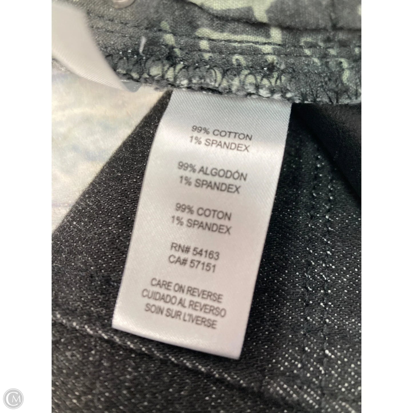 Jeans Designer By Karl Lagerfeld In Black Denim, Size: 12
