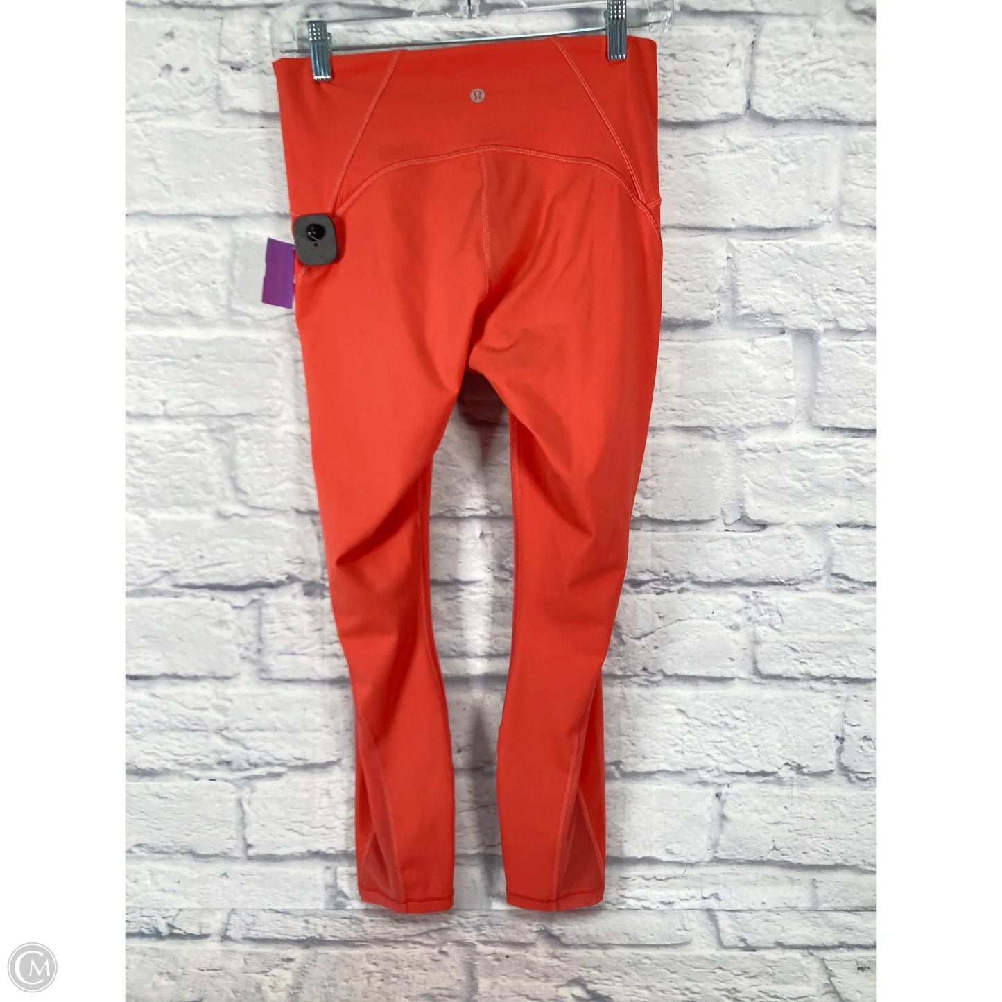 Athletic Leggings By Lululemon In Orange, Size: M