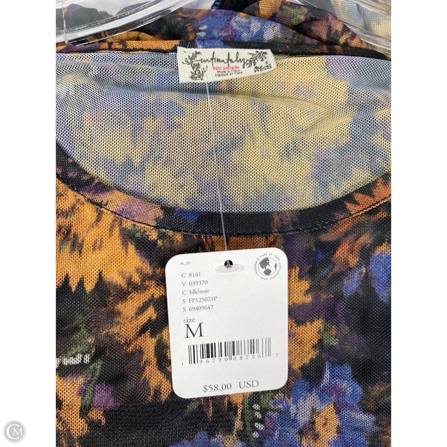 Bodysuit By Free People In Floral Print, Size: M