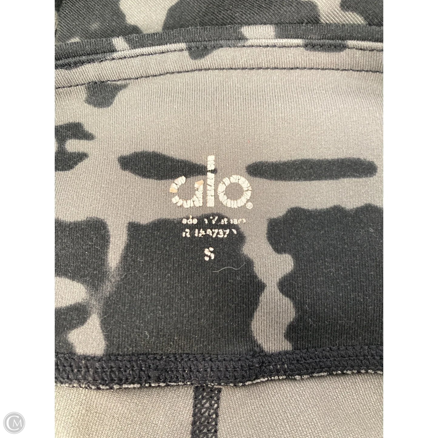 Athletic Leggings Capris By Alo In Black & Grey, Size: S