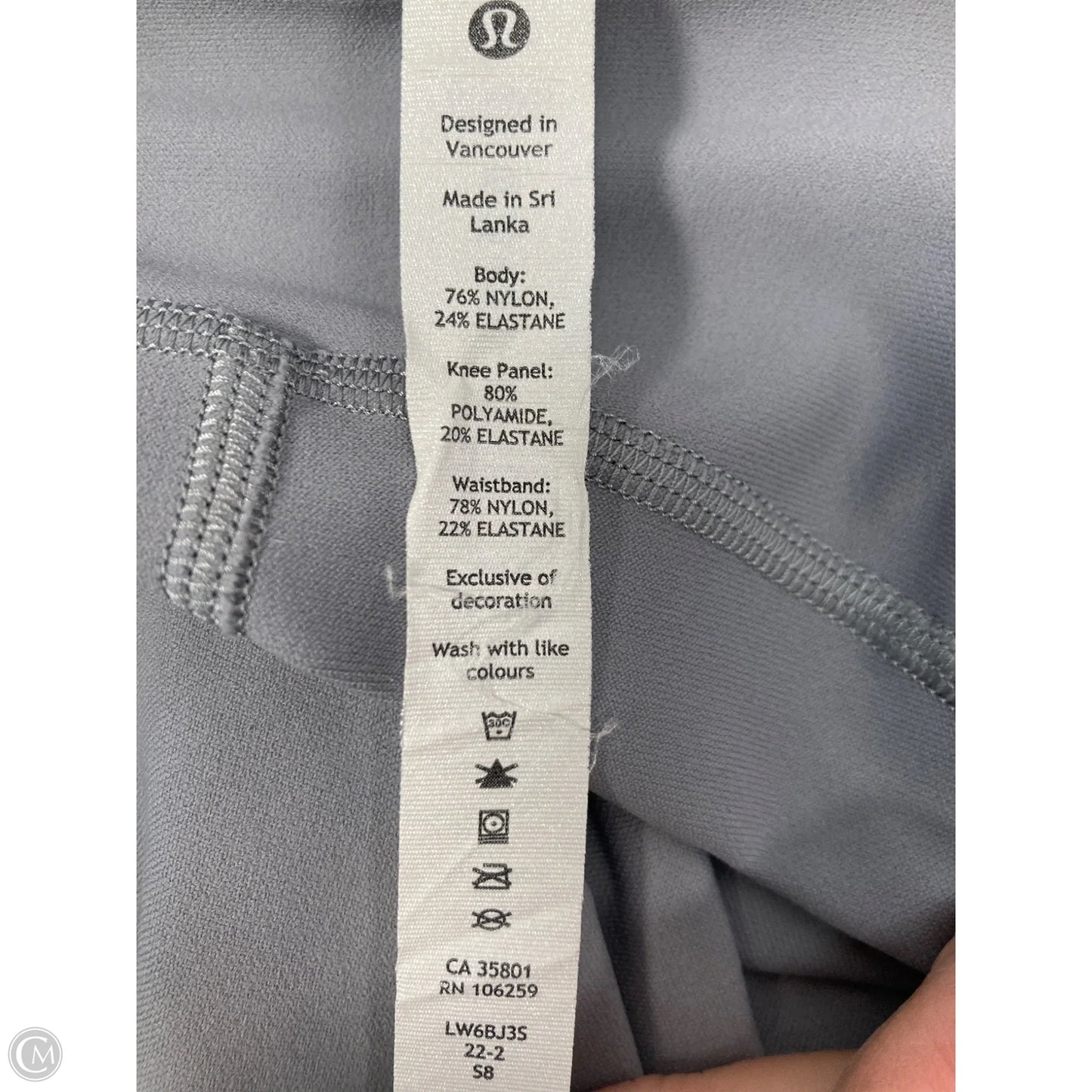 Athletic Leggings By Lululemon In Grey, Size: 0