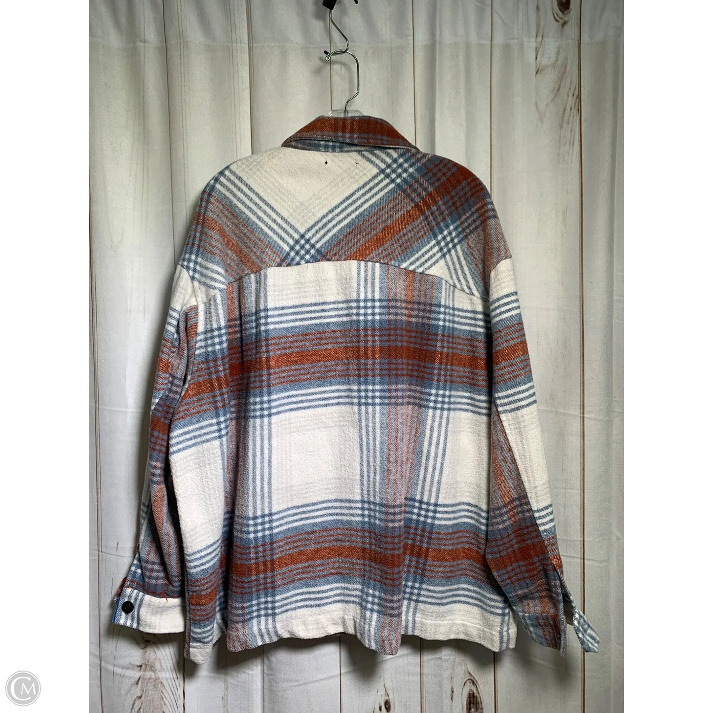 Jacket Fleece By Clothes Mentor In Plaid Pattern, Size: 3x