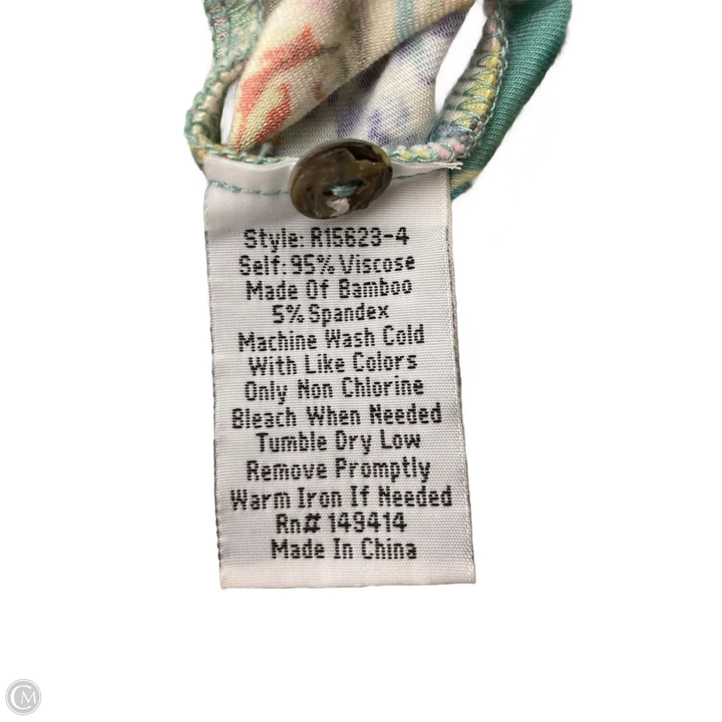 Top Short Sleeve By Johnny Was In Multi-colored, Size: S