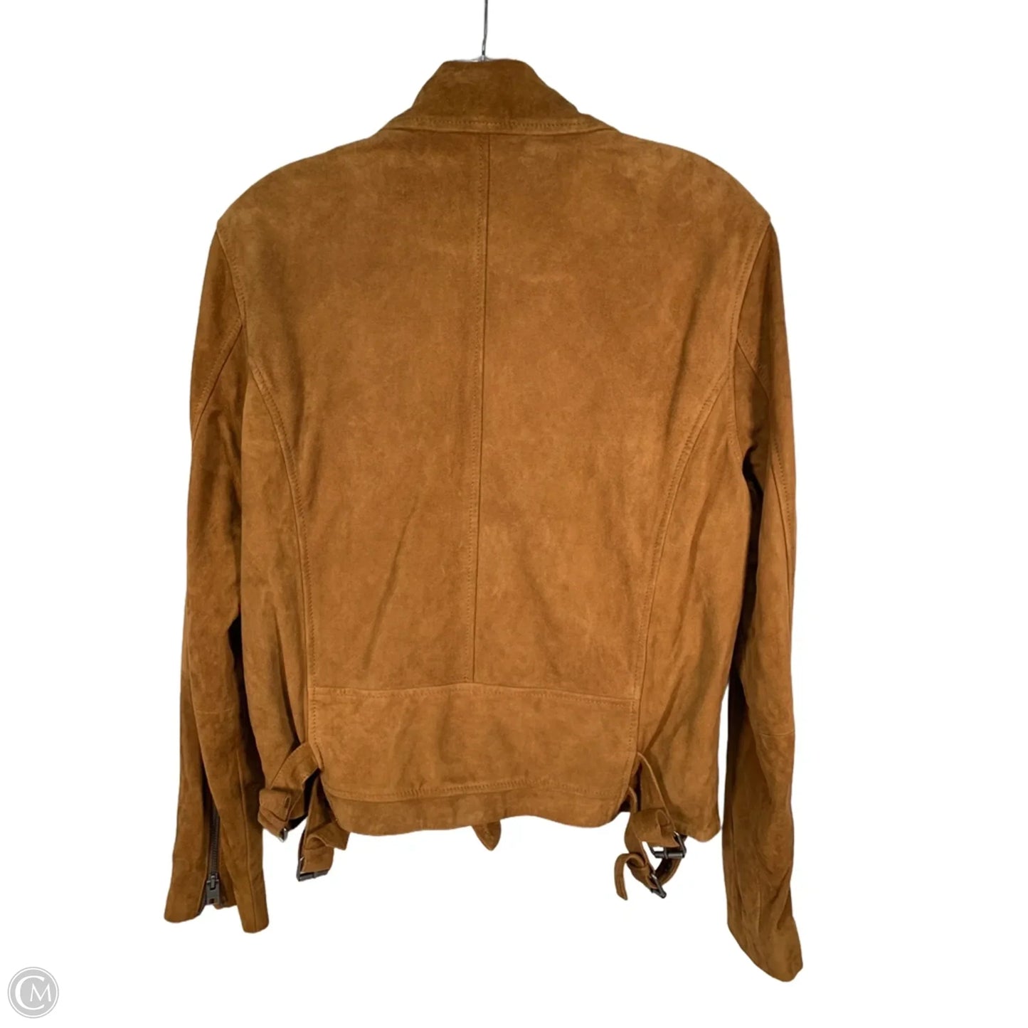 Jacket Moto Leather By Lucky Brand In Brown, Size: L