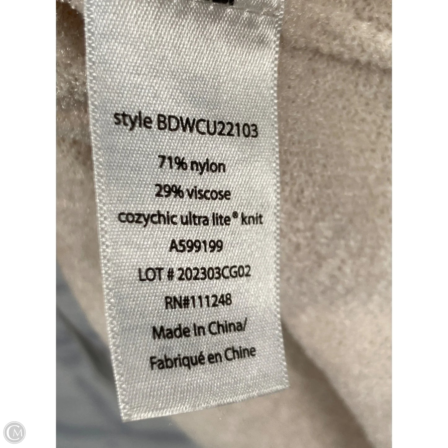 Sweatshirt Hoodie By Barefoot Dreams In Cream, Size: Xl