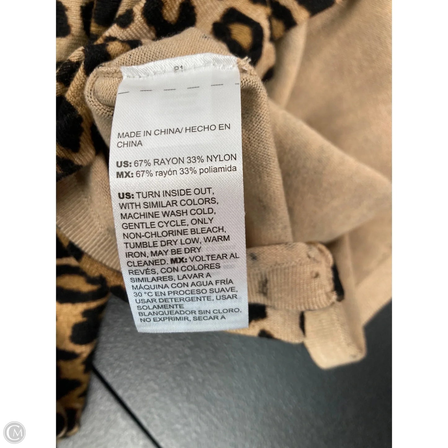 Sweater By Chicos In Animal Print, Size: L