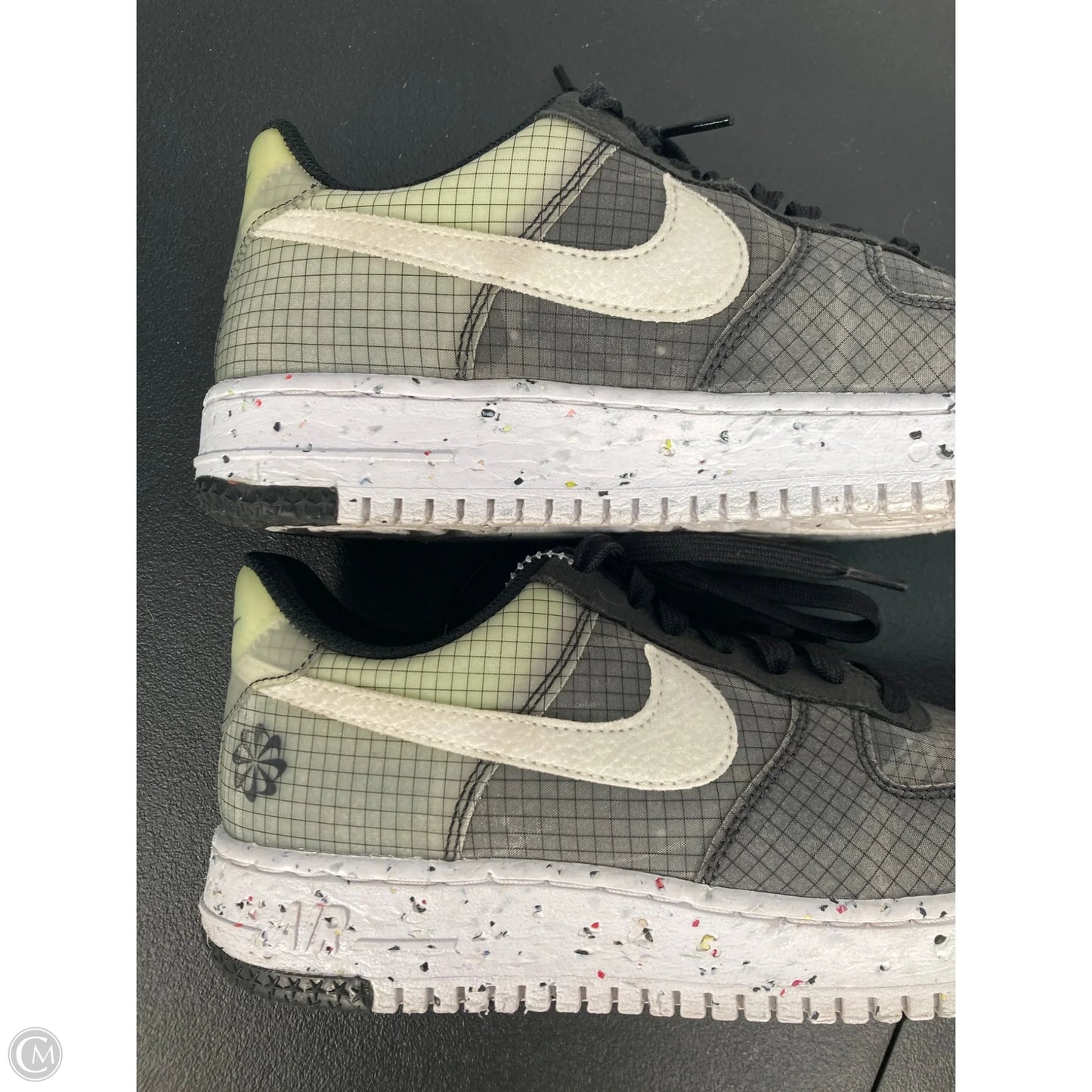 Shoes Athletic By Nike In Grey & Yellow, Size: 7
