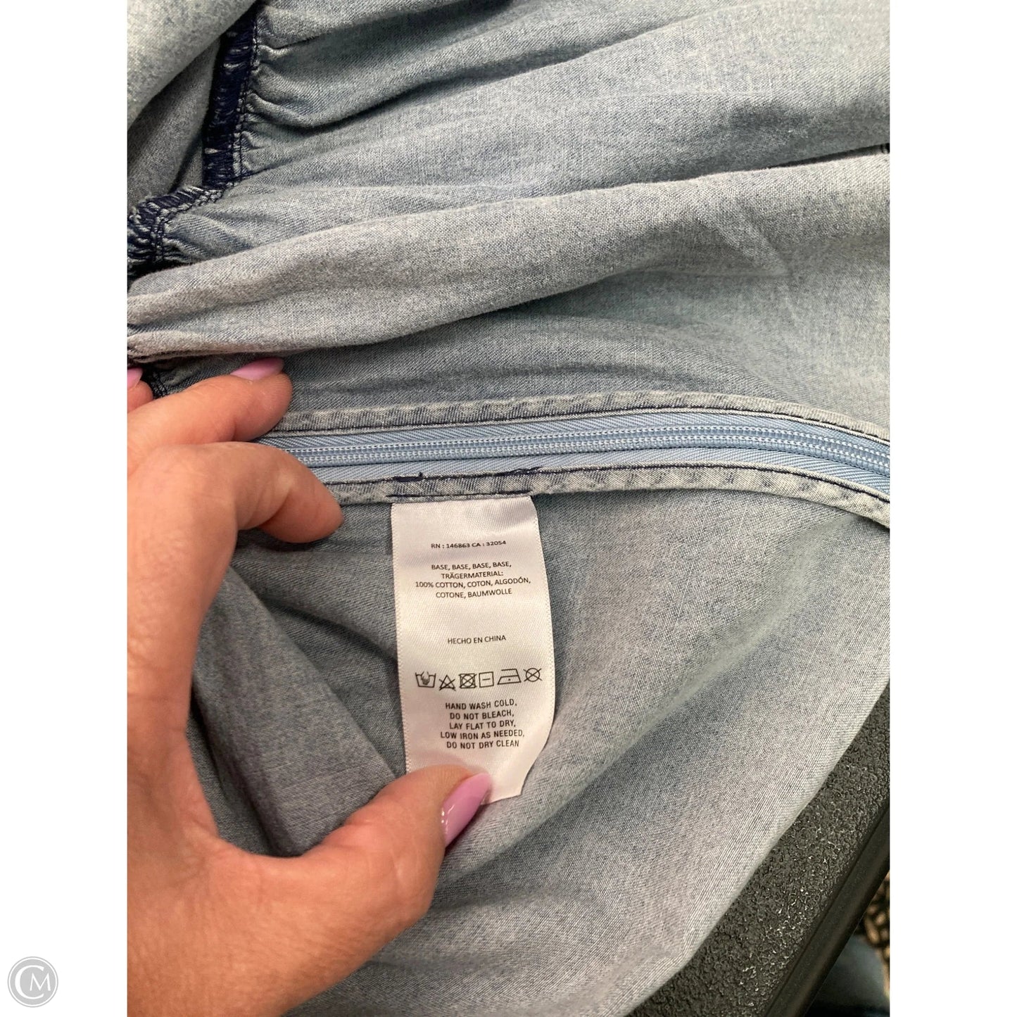 Top Sleeveless By Anthropologie In Blue Denim, Size: M