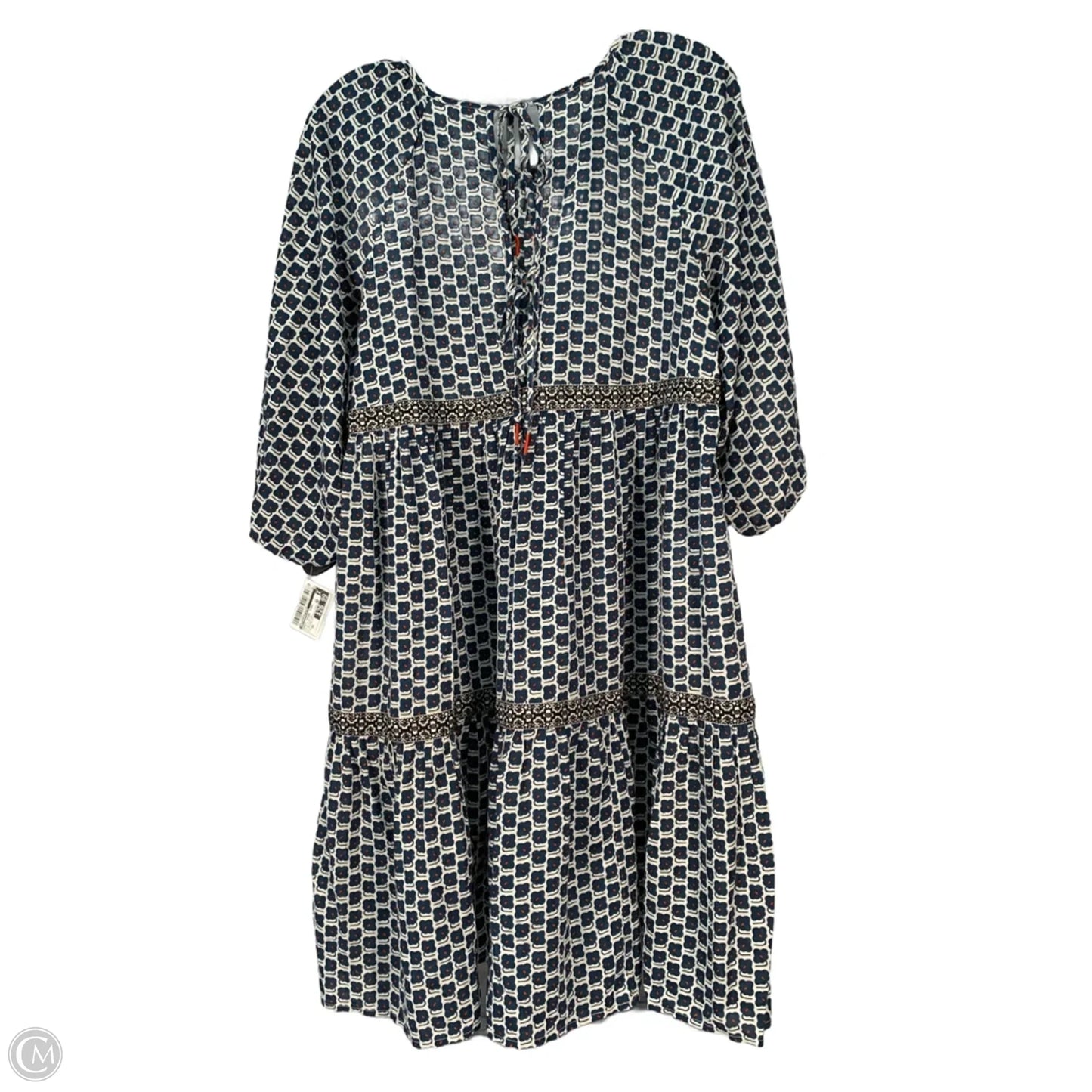 Dress Casual Short By Anthropologie In Blue & White, Size: Xs