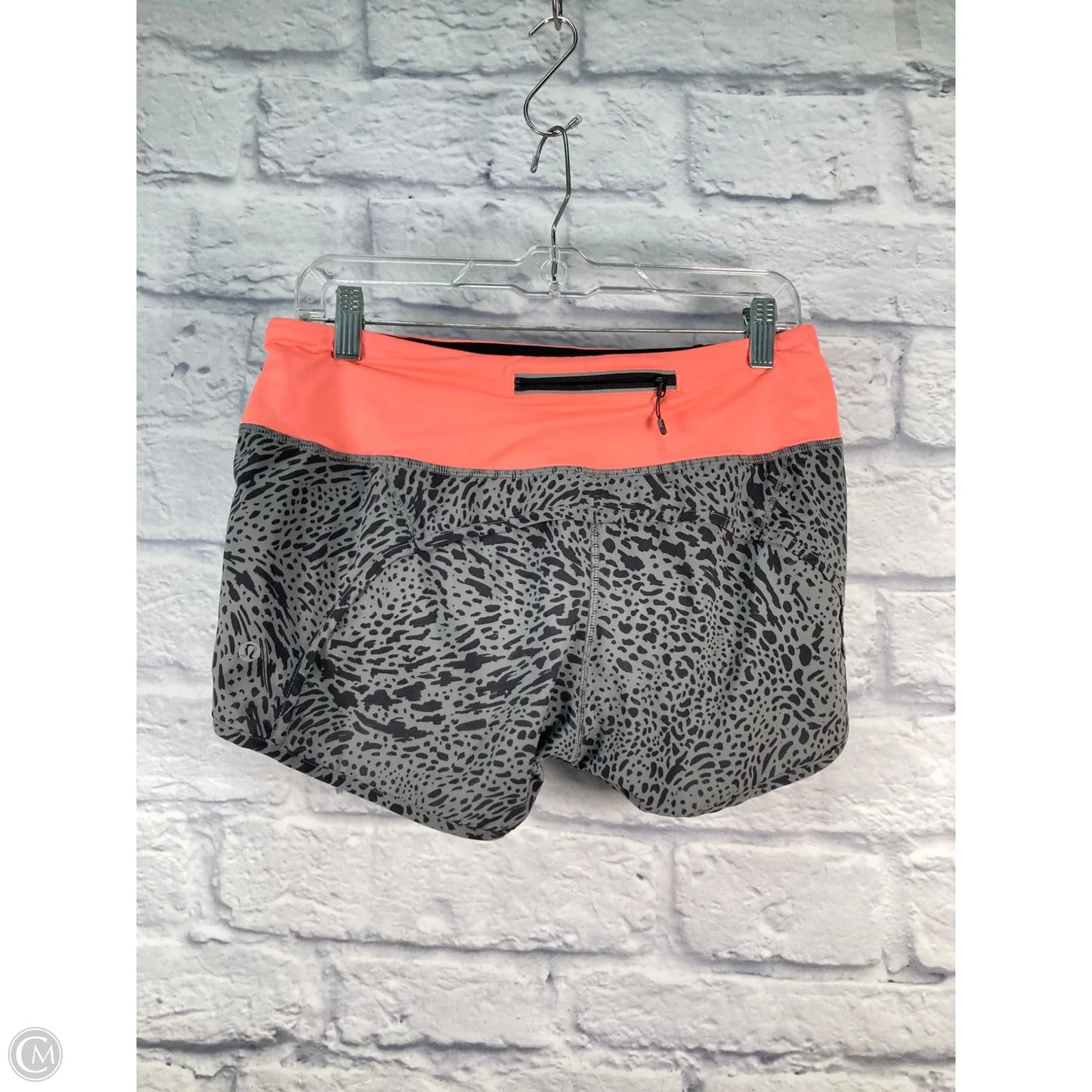 Athletic Shorts By Lululemon In Grey & Orange, Size: S