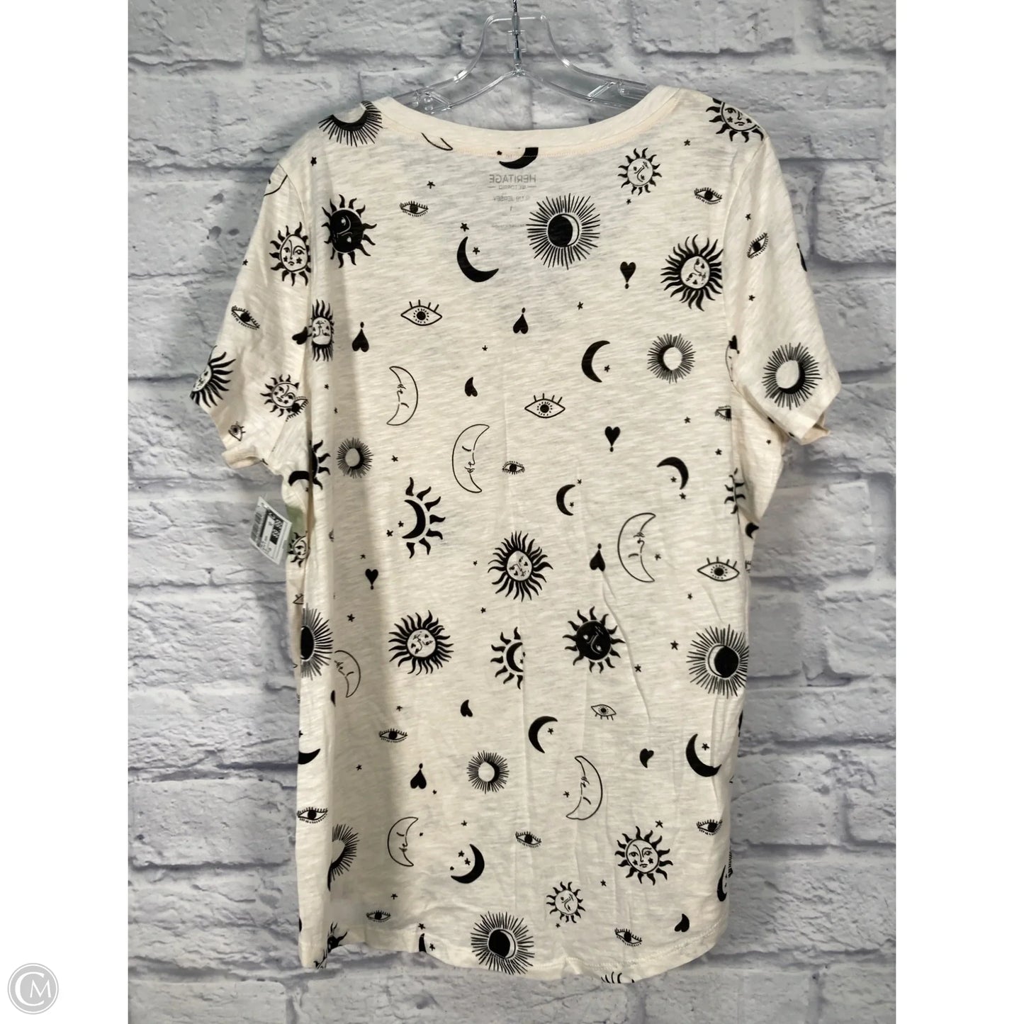 Top Short Sleeve By Torrid In Black & Cream, Size: 1x