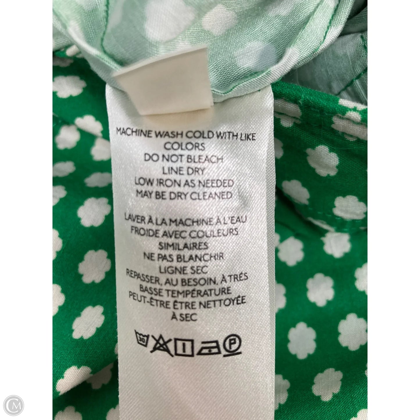 Pants Wide Leg By Maeve In Green & White, Size: 2