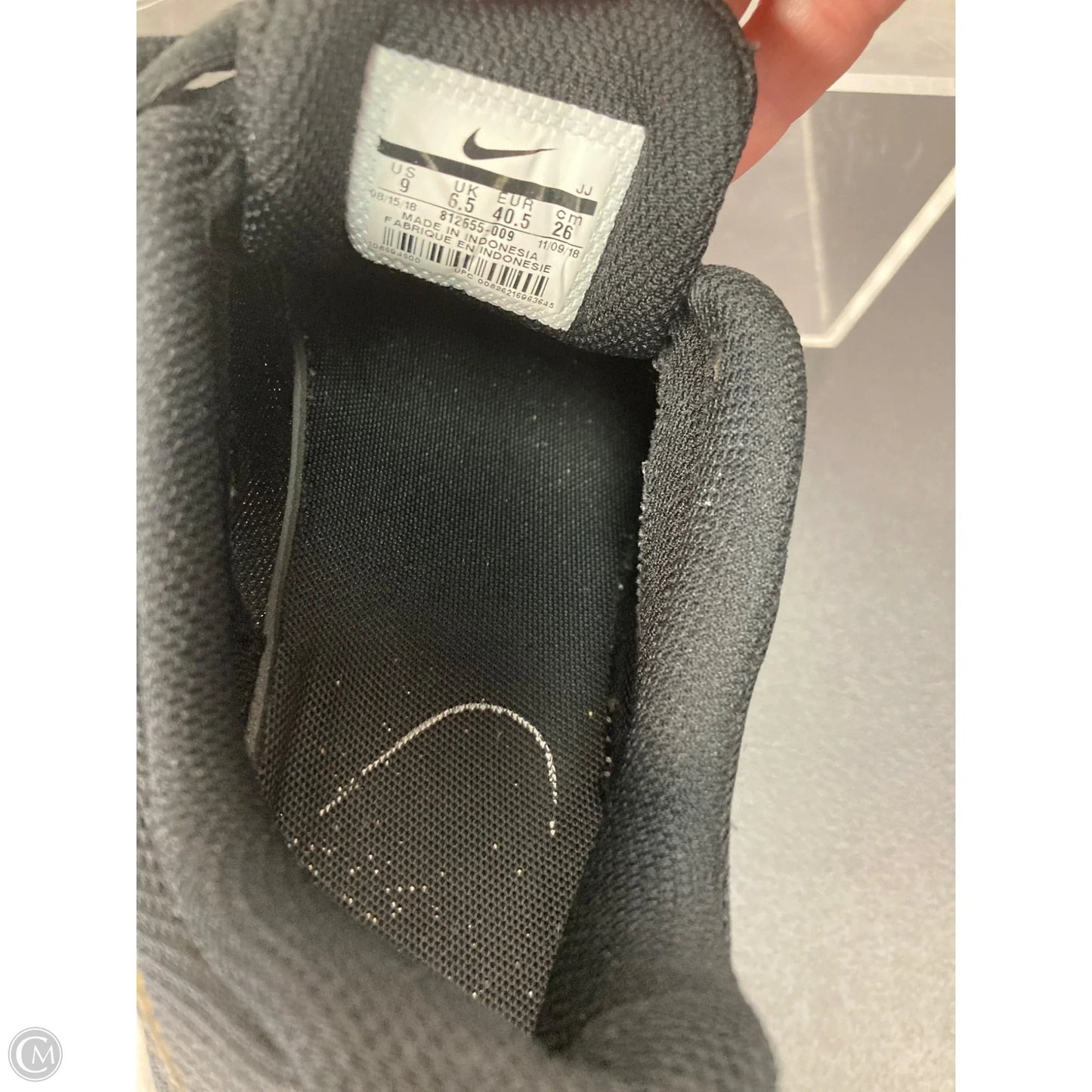 Shoes Athletic By Nike In Black, Size: 9