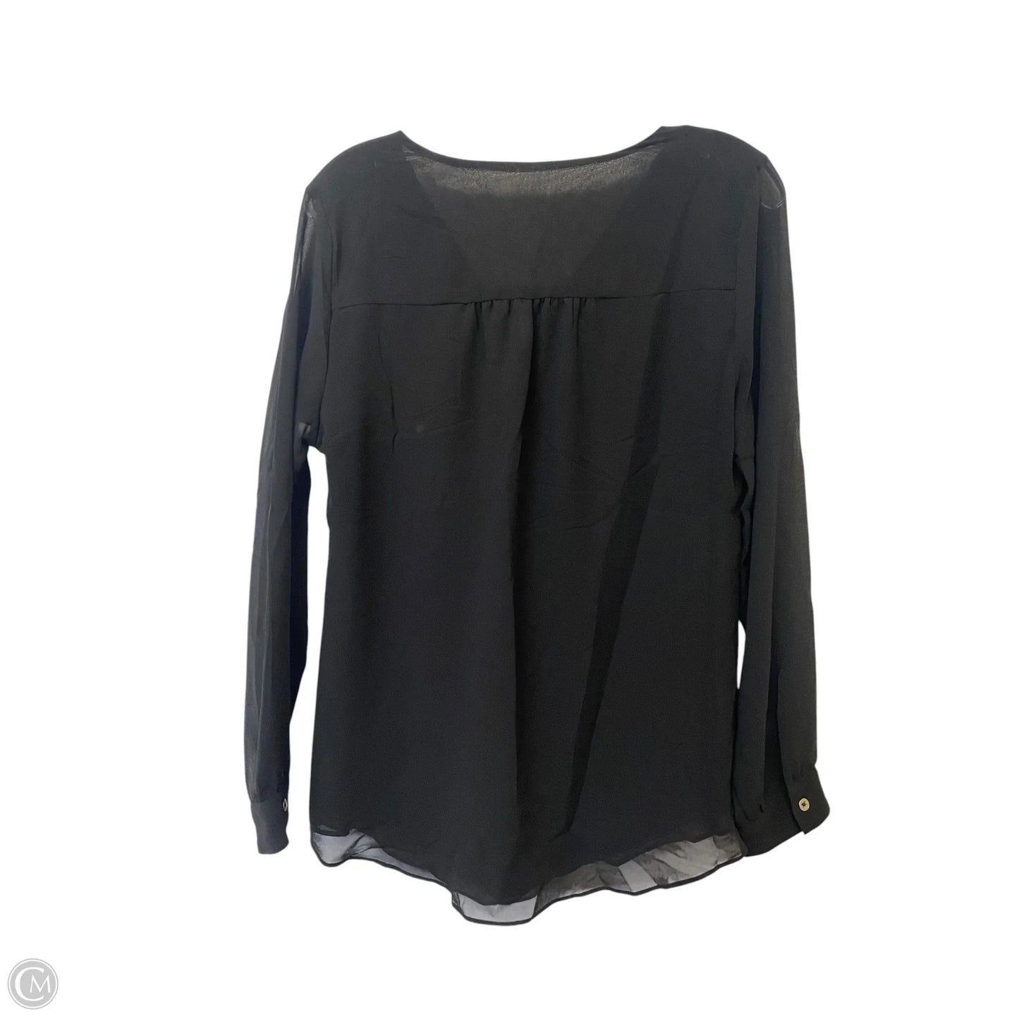 Top Long Sleeve By White House Black Market In Black, Size: M