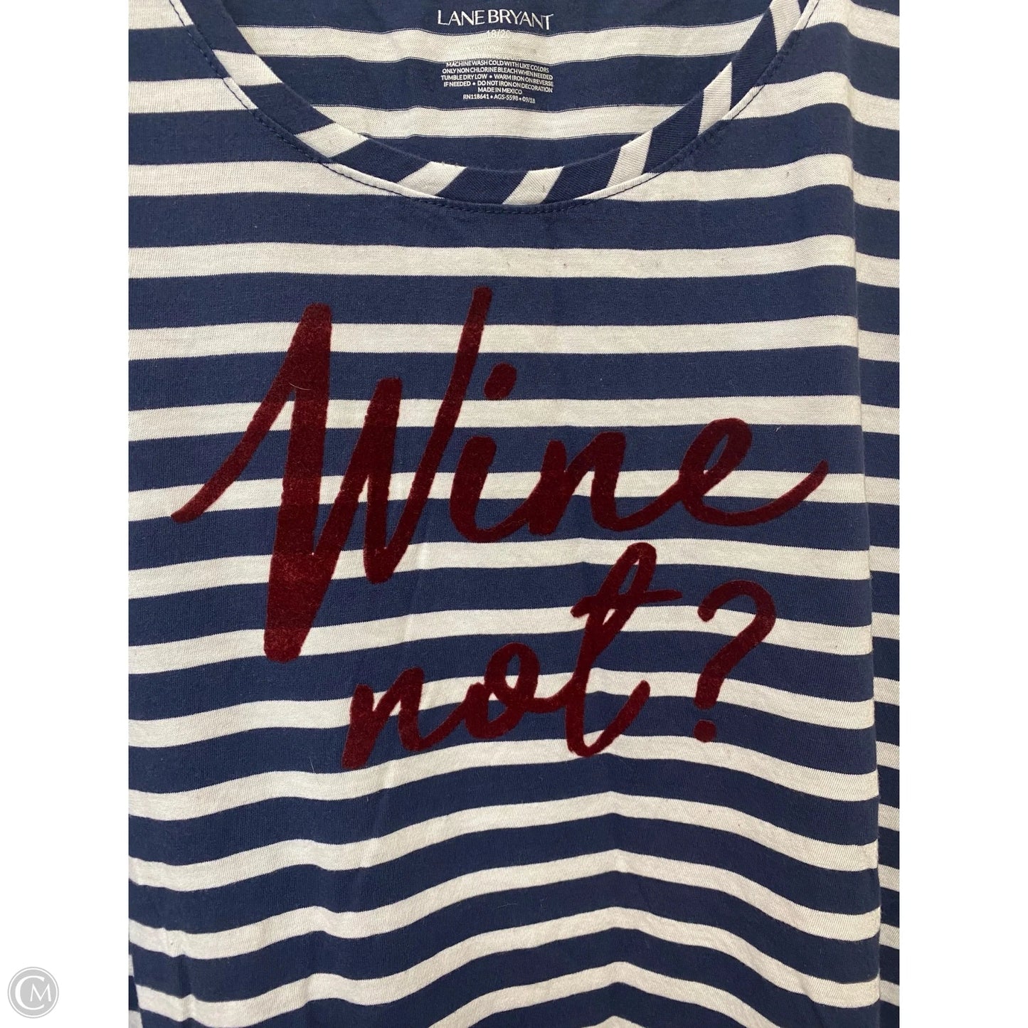 Top Short Sleeve By Lane Bryant In Tropical Print, Size: 18