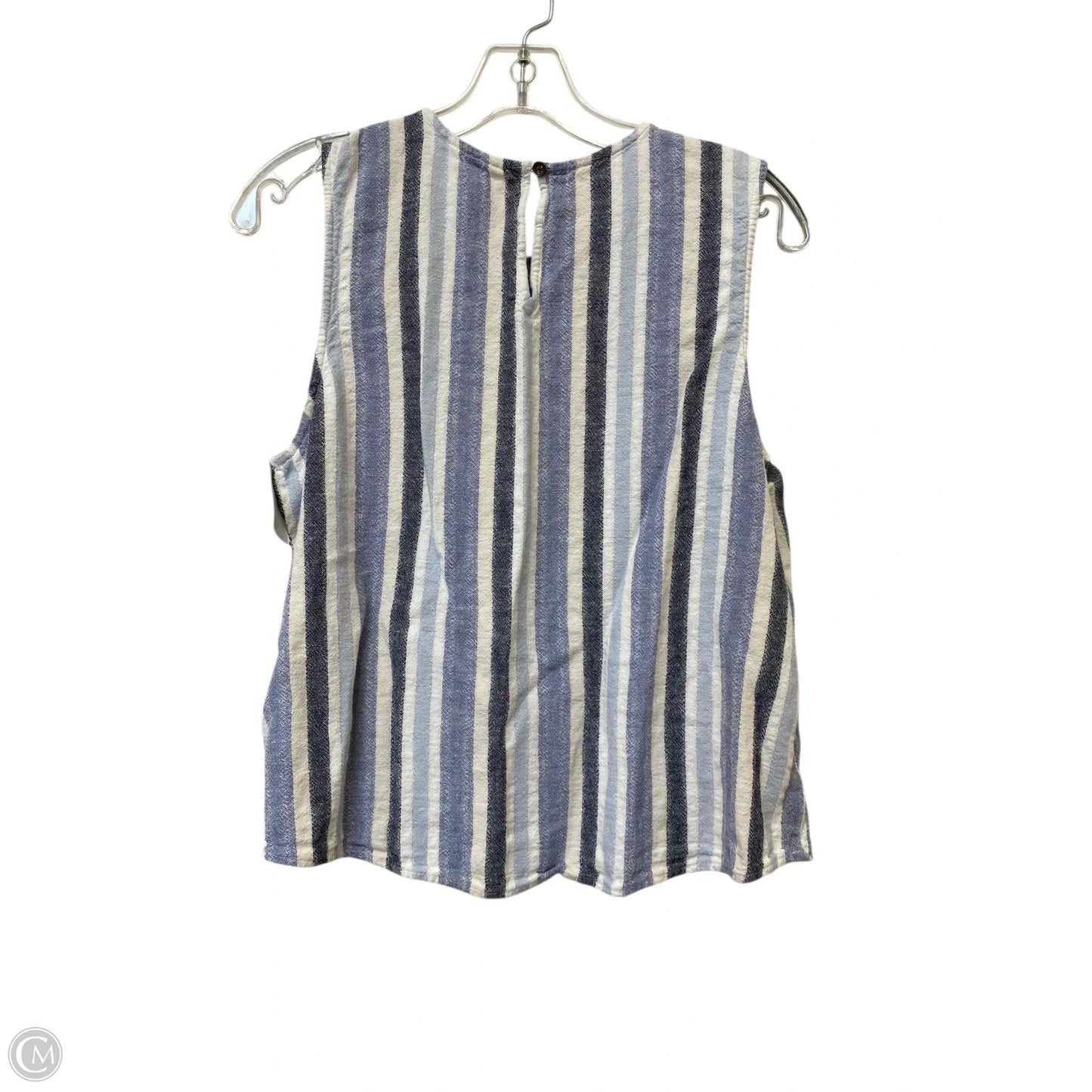 Top Sleeveless By Caslon In Striped Pattern, Size: L