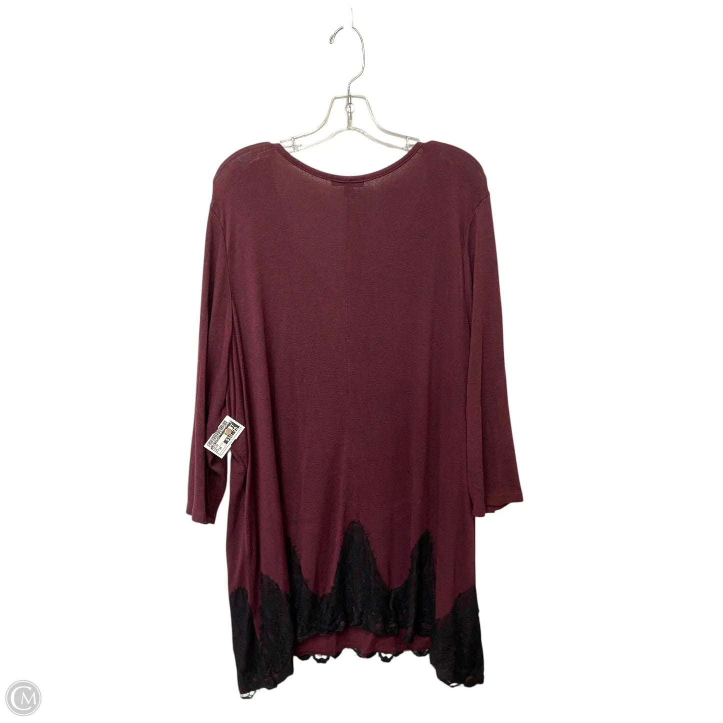 Top Long Sleeve By Lane Bryant In Maroon, Size: 26