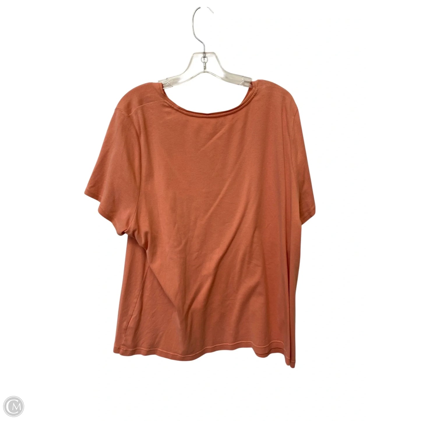 Top Short Sleeve Basic By Croft And Barrow In Pink, Size: 2x