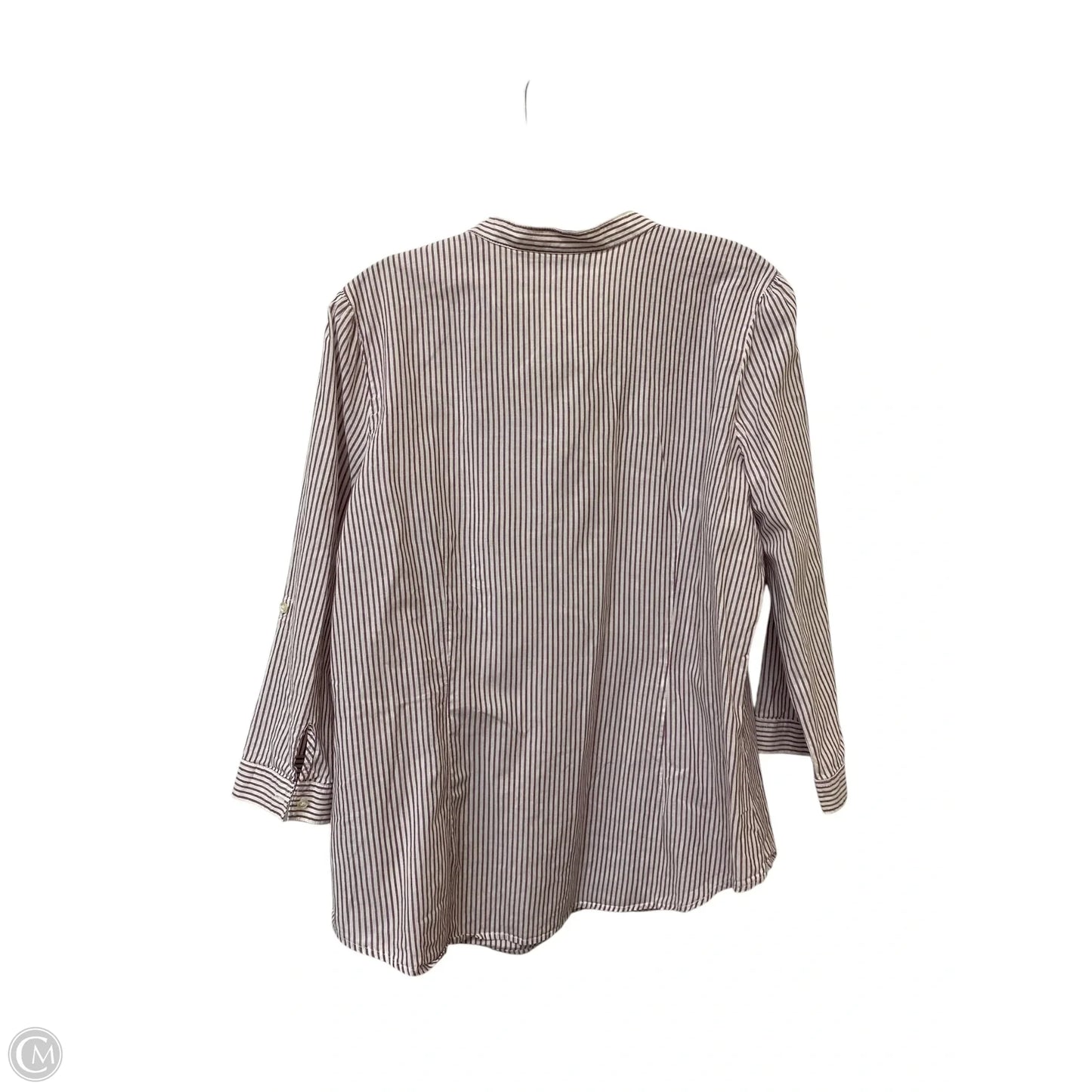 Top Long Sleeve Basic By St Johns Bay In Striped Pattern, Size: Xl