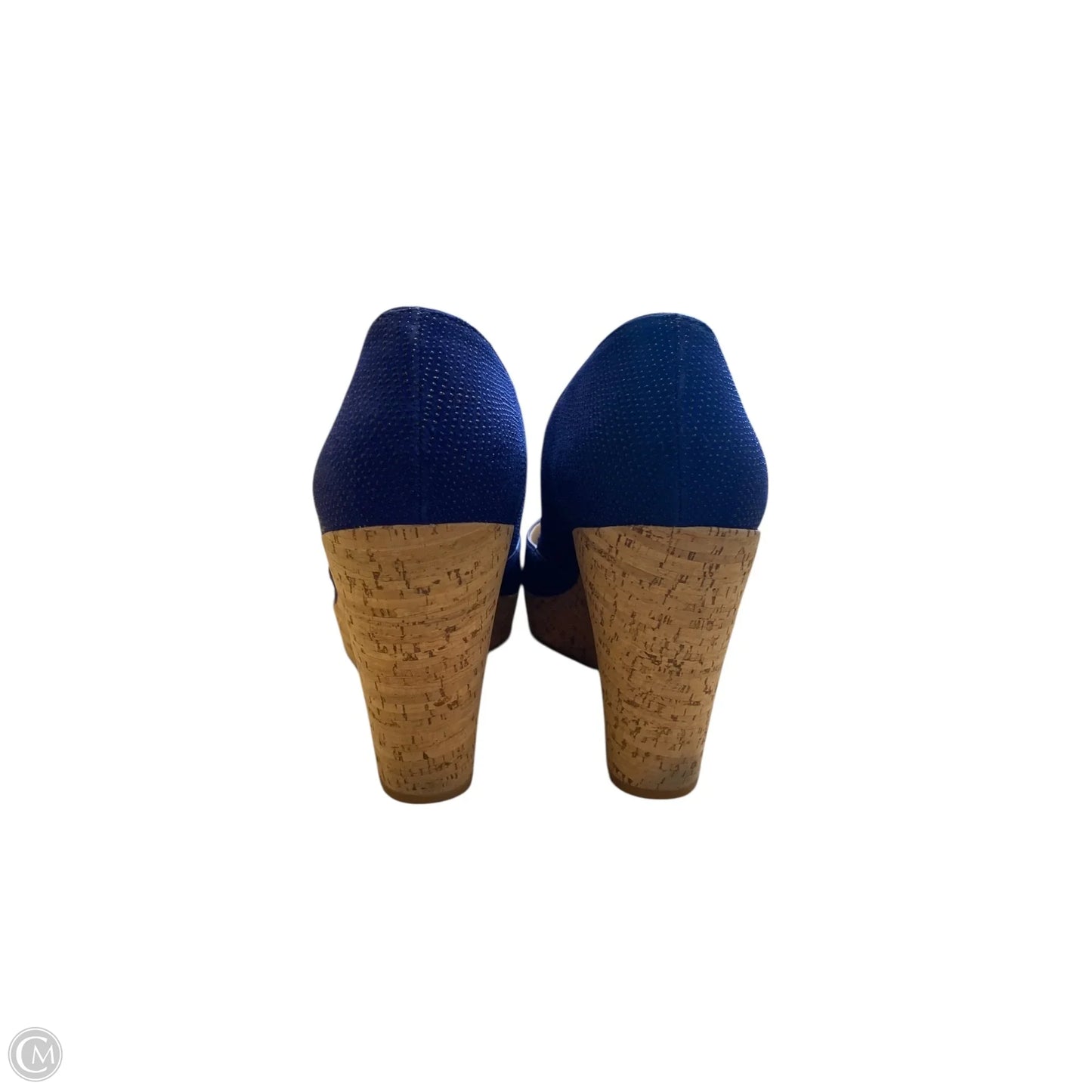 Shoes Heels Wedge By Via Spiga In Blue, Size: 6.5