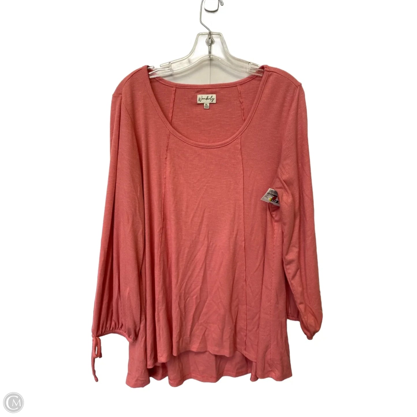 Top Long Sleeve Basic By Wonderly In Pink, Size: Xl