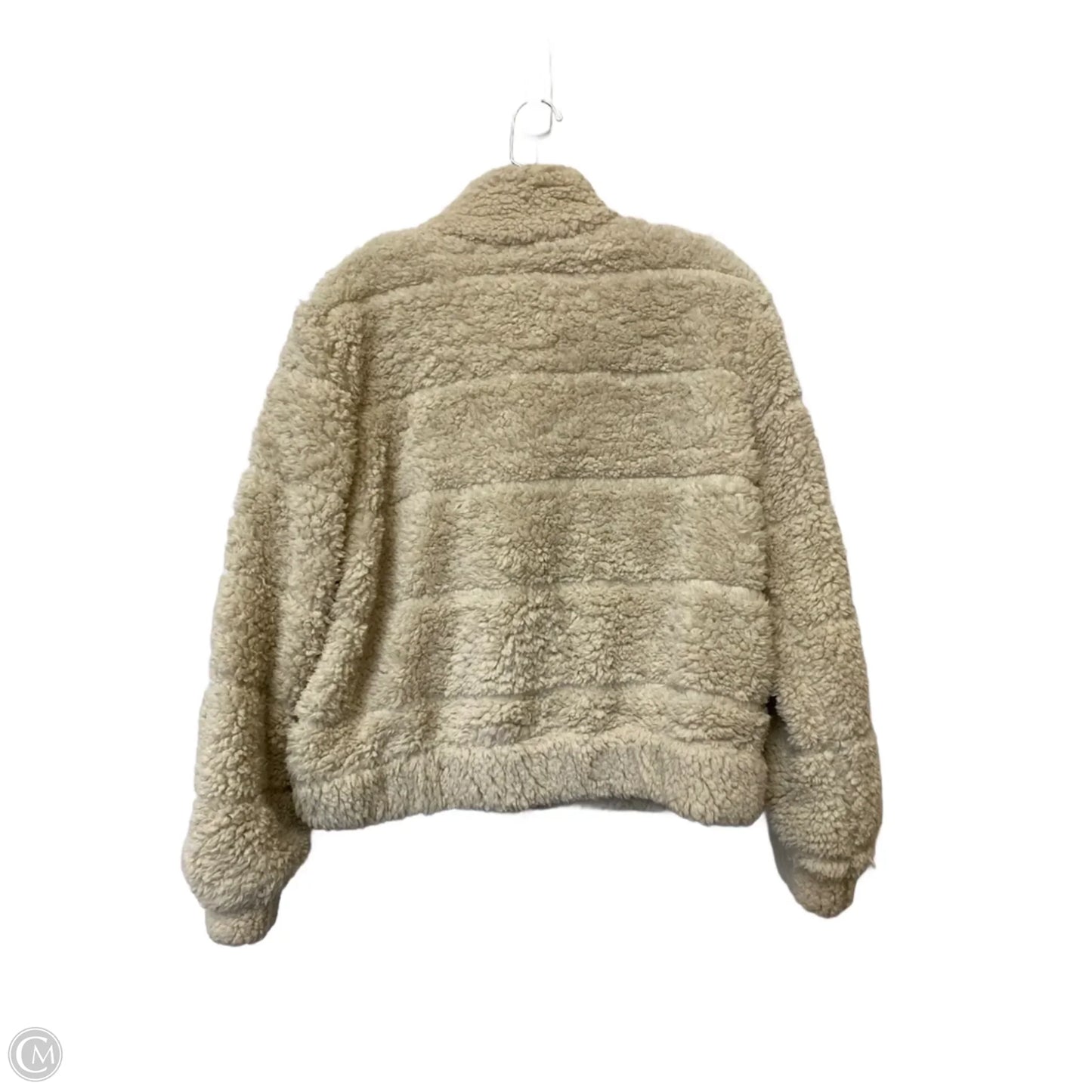 Jacket Faux Fur & Sherpa By Clothes Mentor In Cream, Size: M