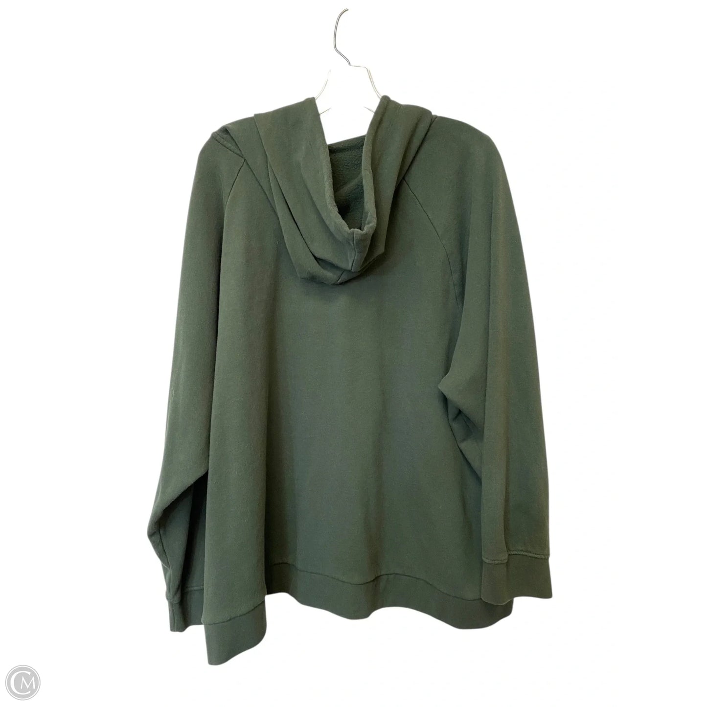 Jacket Fleece By Terra & Sky In Green, Size: 3x