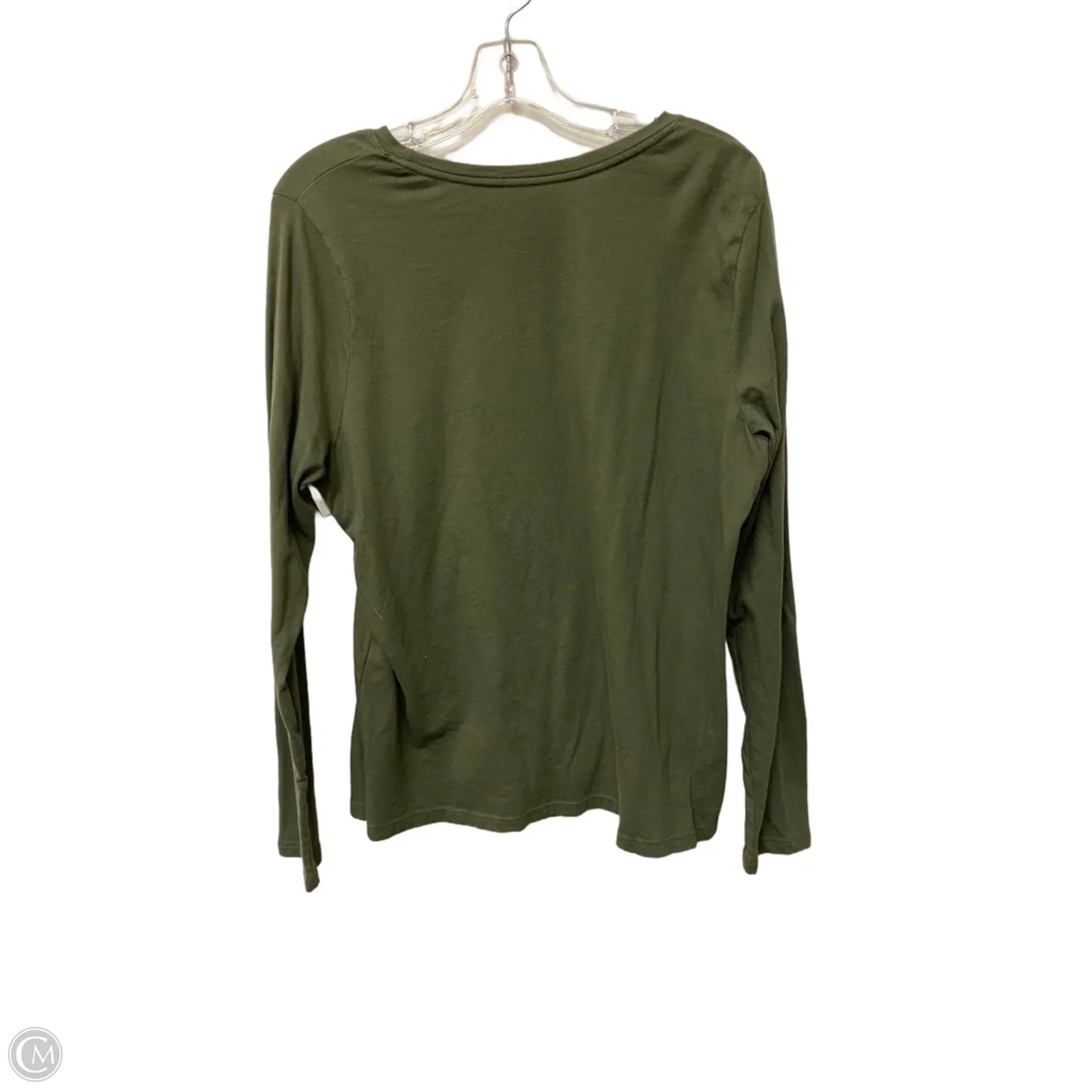 Top Long Sleeve Basic By Time And Tru In Green, Size: Xxl