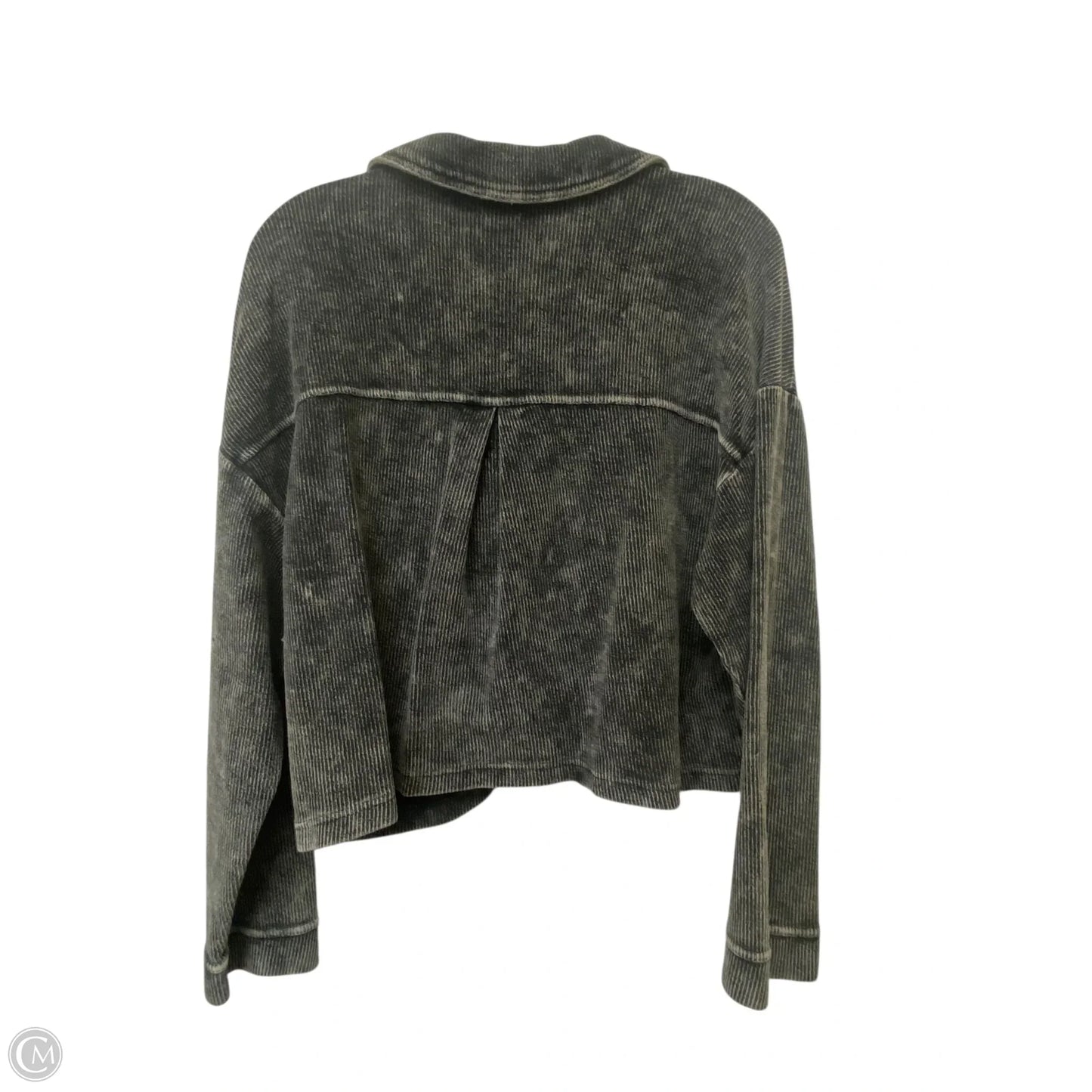 Jacket Shirt By Pilcro In Grey, Size: S