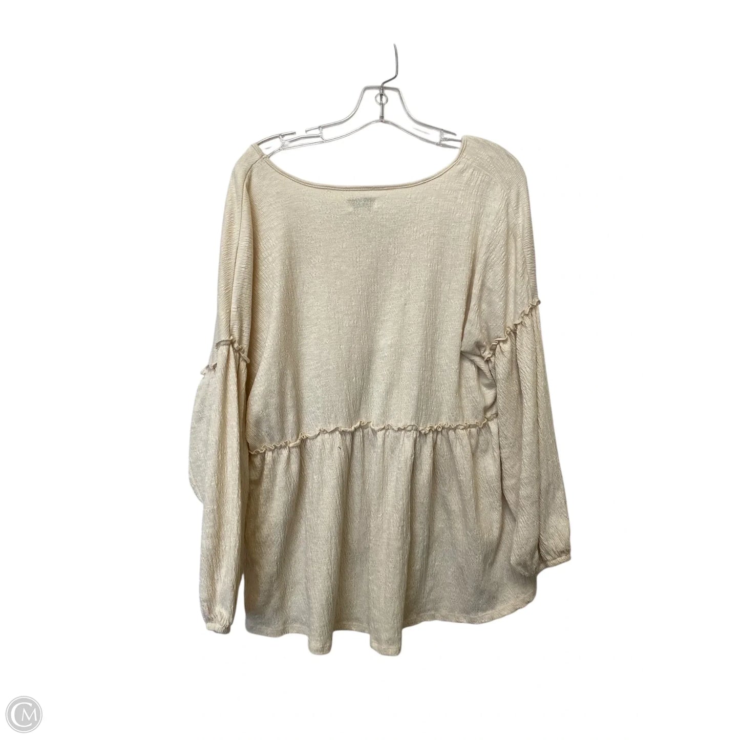 Top Long Sleeve By Wonderly In Cream, Size: Xl