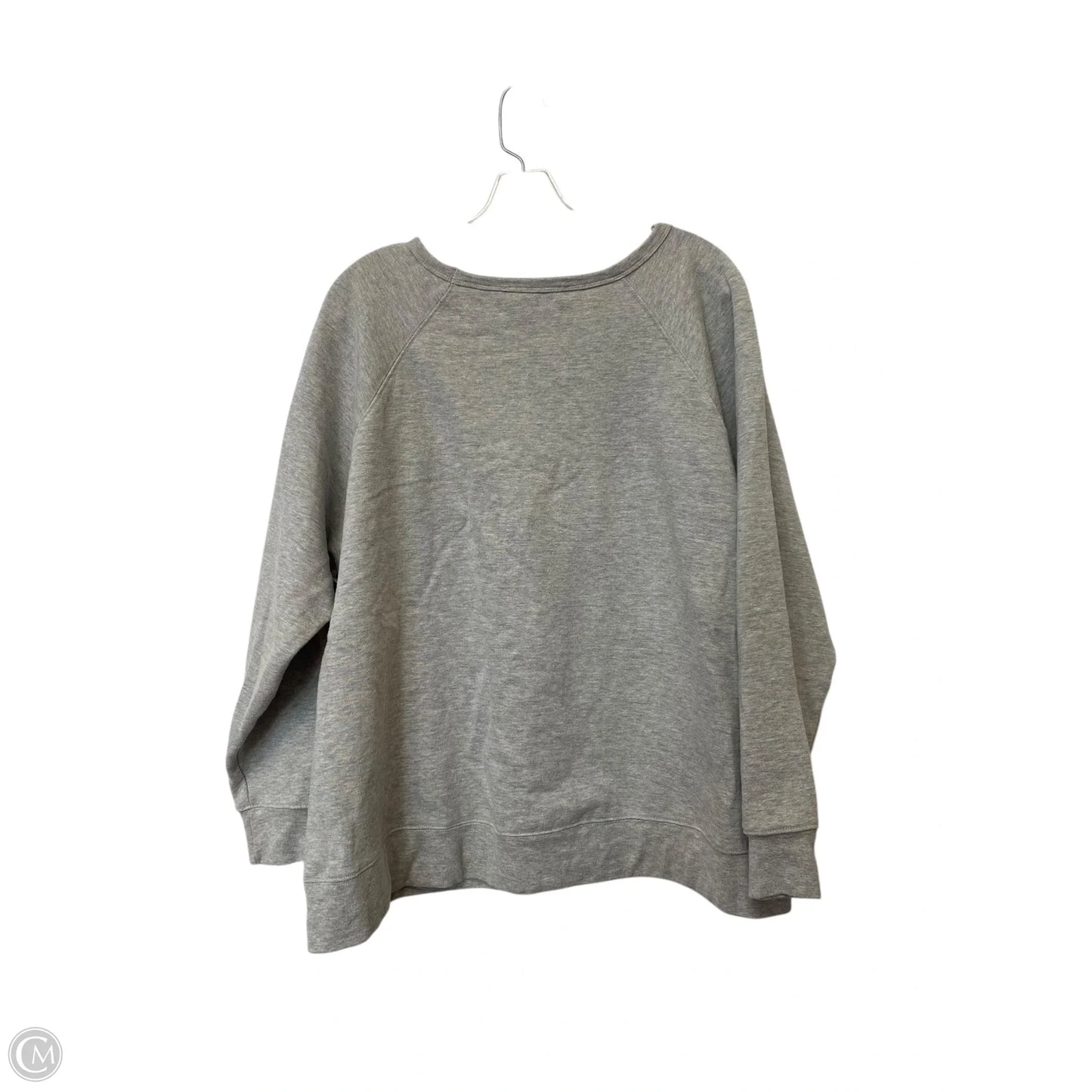 Sweatshirt Crewneck By Workshop In Grey, Size: 1x