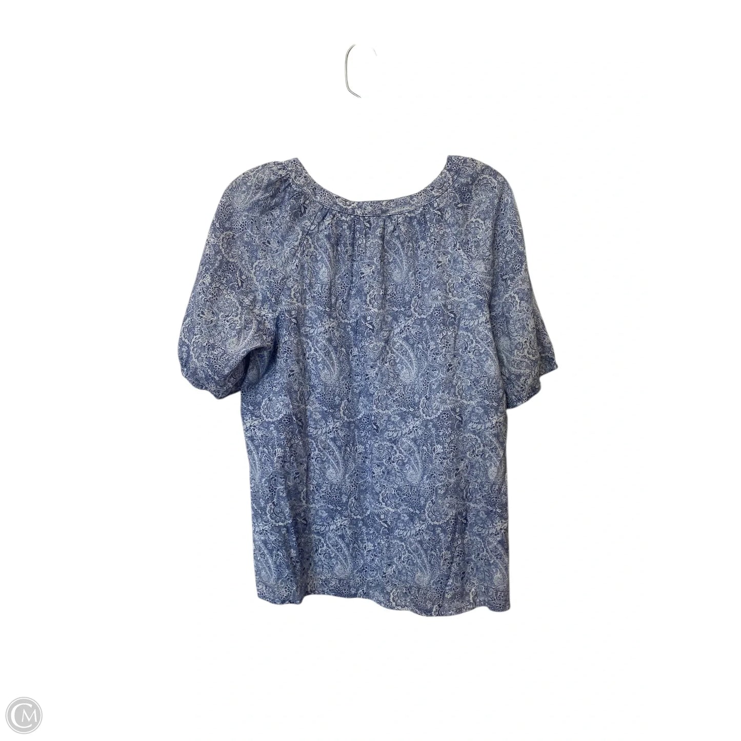 Top Short Sleeve Designer By Frye In Blue, Size: L