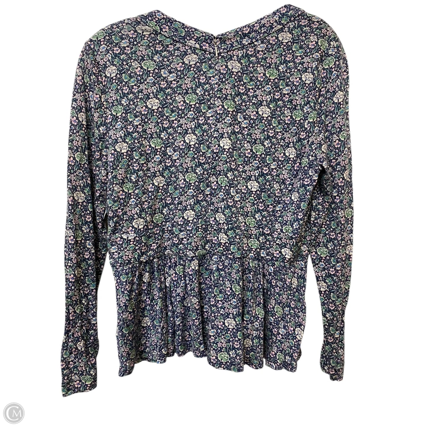 Top Long Sleeve By Rebecca Taylor In Floral Print, Size: M