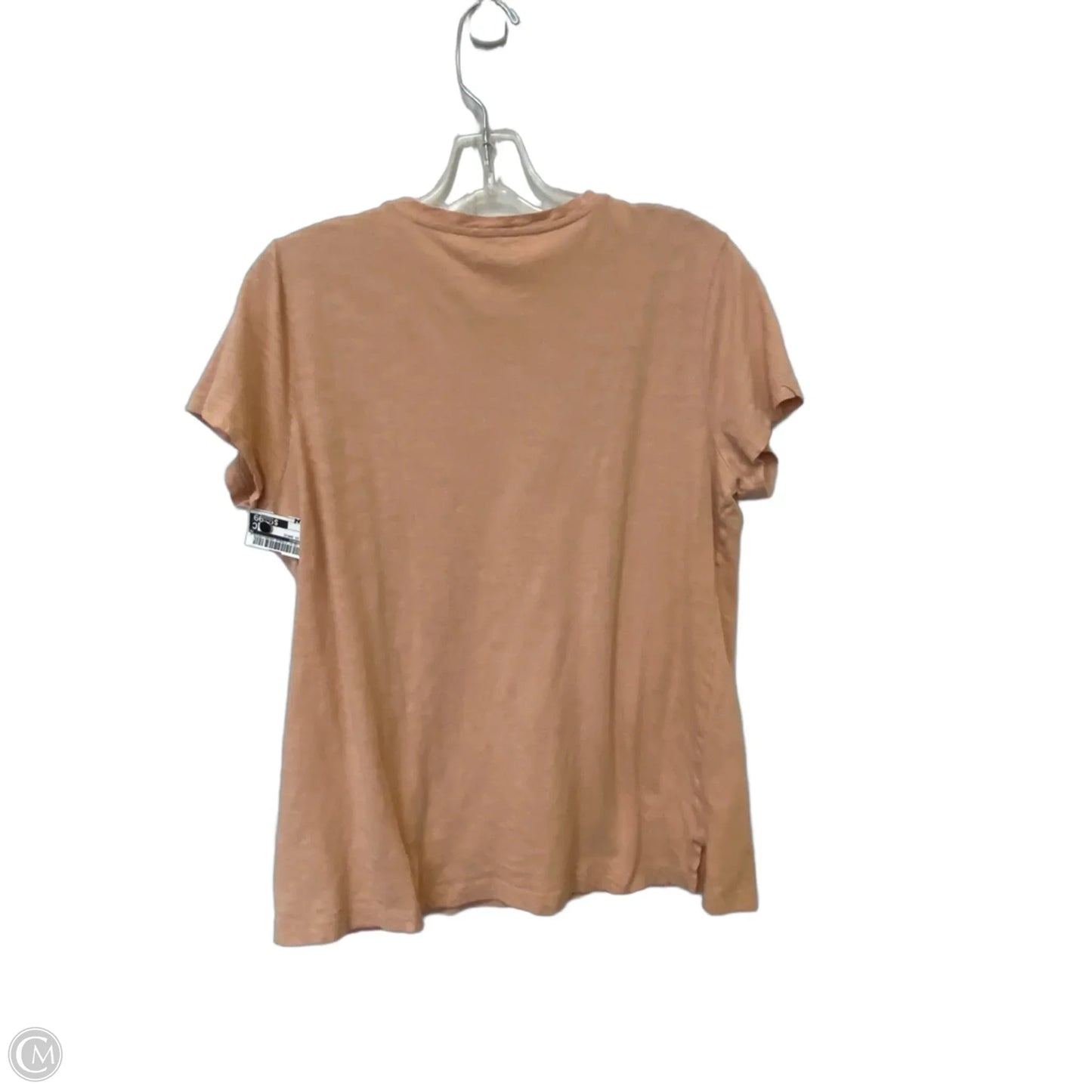 Top Short Sleeve Basic By Madewell In Pink, Size: L