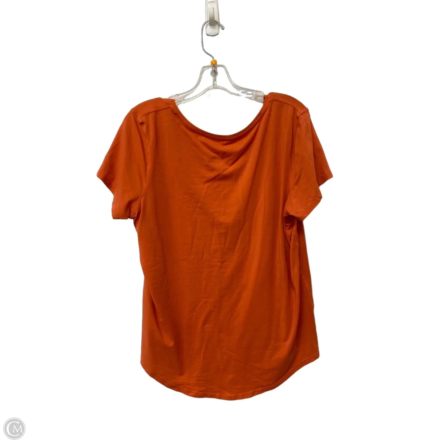 Athletic Top Short Sleeve By Lululemon In Orange, Size: M