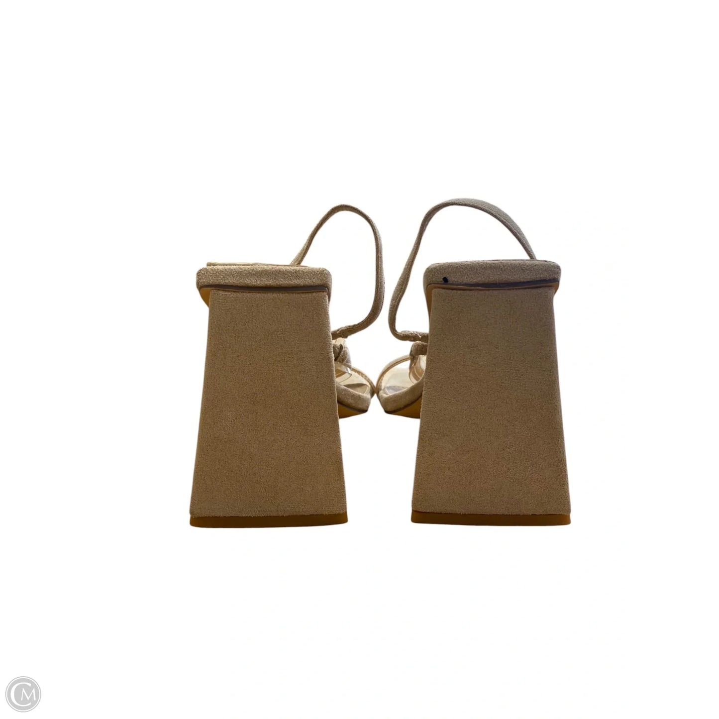 Sandals Heels Block By Yoki In Tan, Size: 8