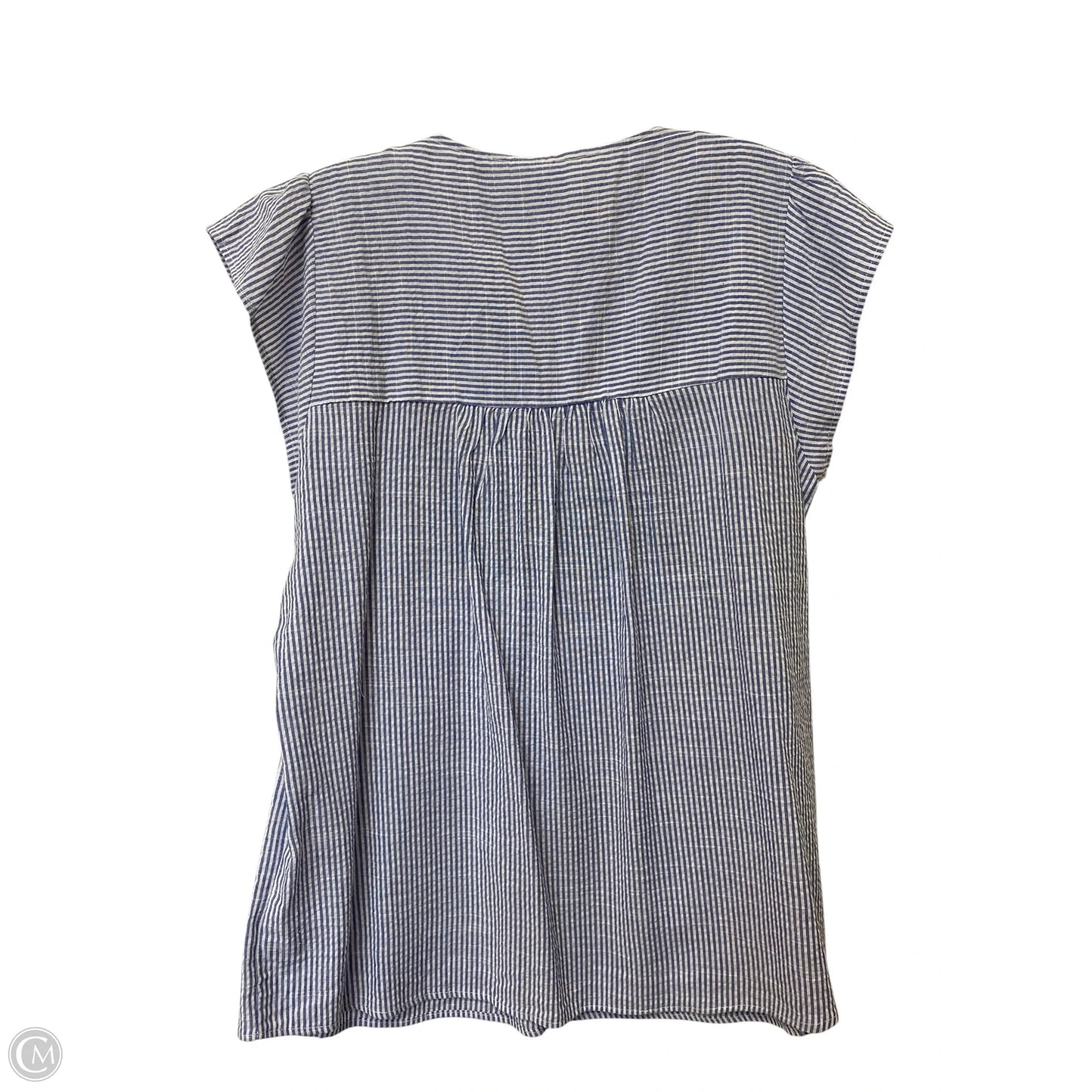 Top Short Sleeve By Savanna Jane In Striped Pattern, Size: L