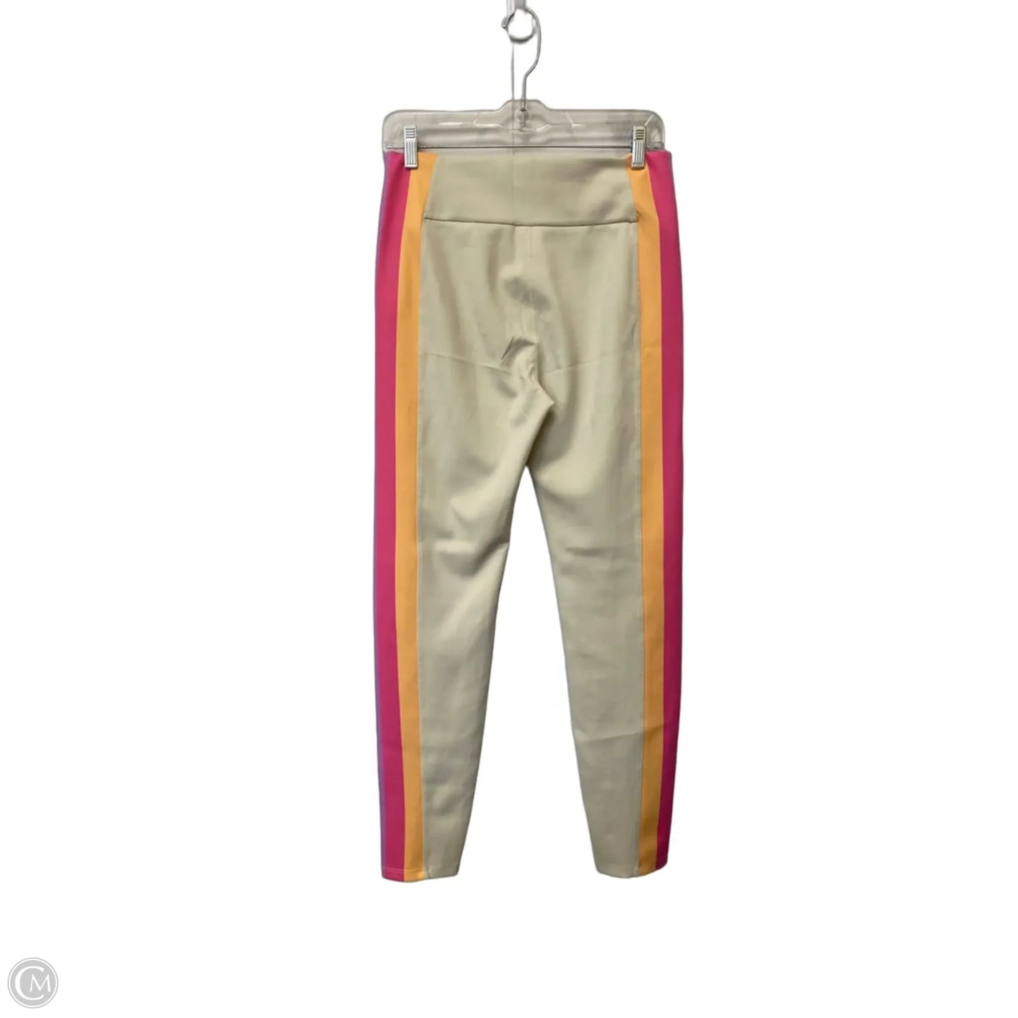Athletic Leggings By Pink Lily In Cream, Size: M